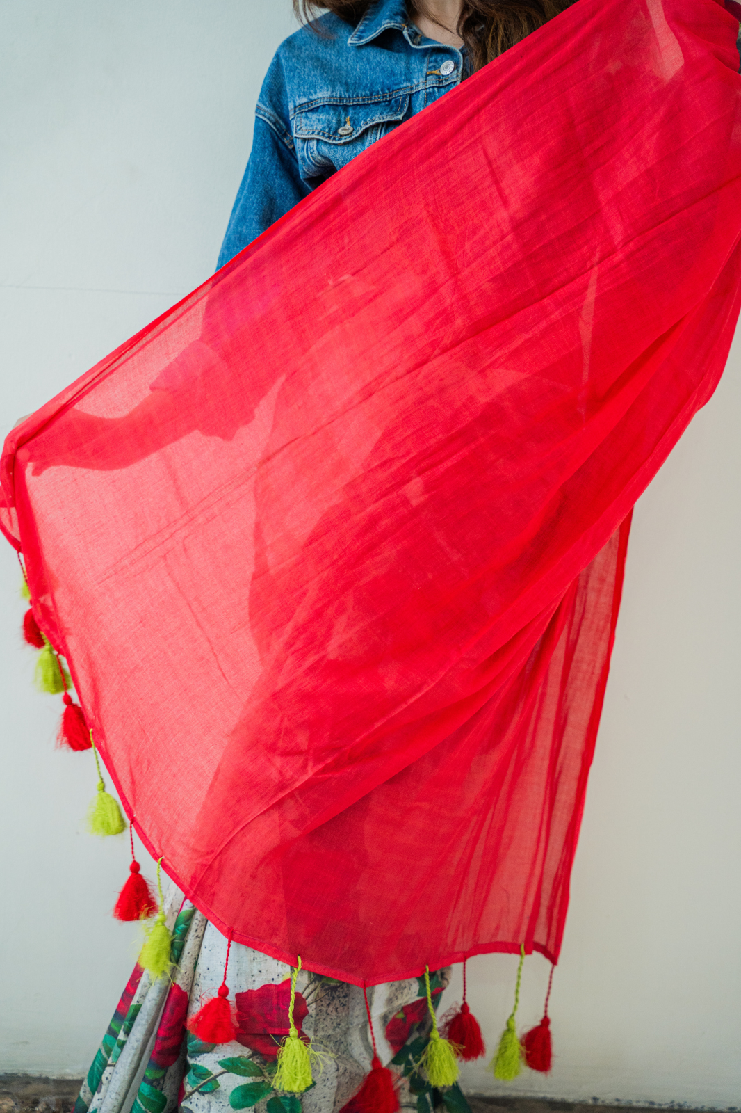 Rosa Rebellion Pop (Mul Cotton Saree)
