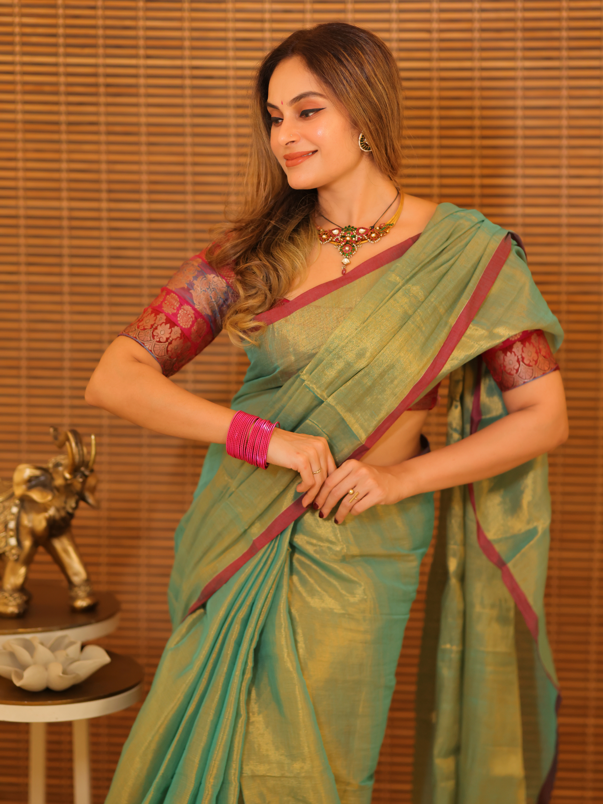 Swarna Prabha (Tissue Mul Saree)