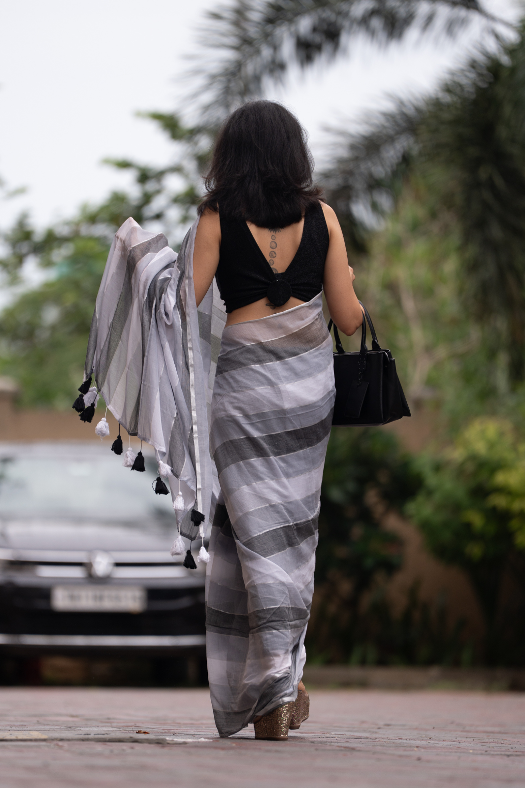 The Architect (Mul Mul Cotton Saree)