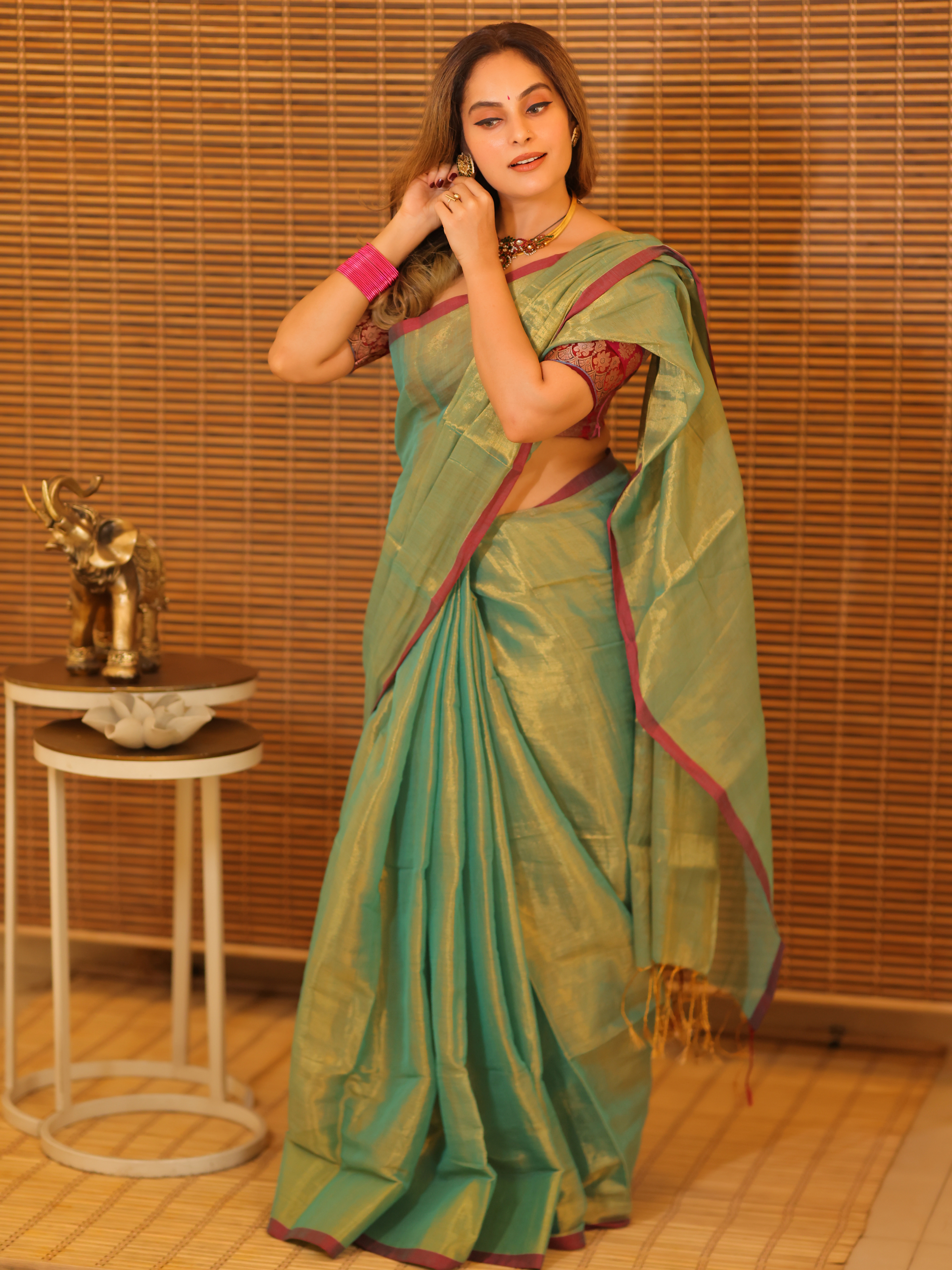 Swarna Prabha (Tissue Mul Saree)