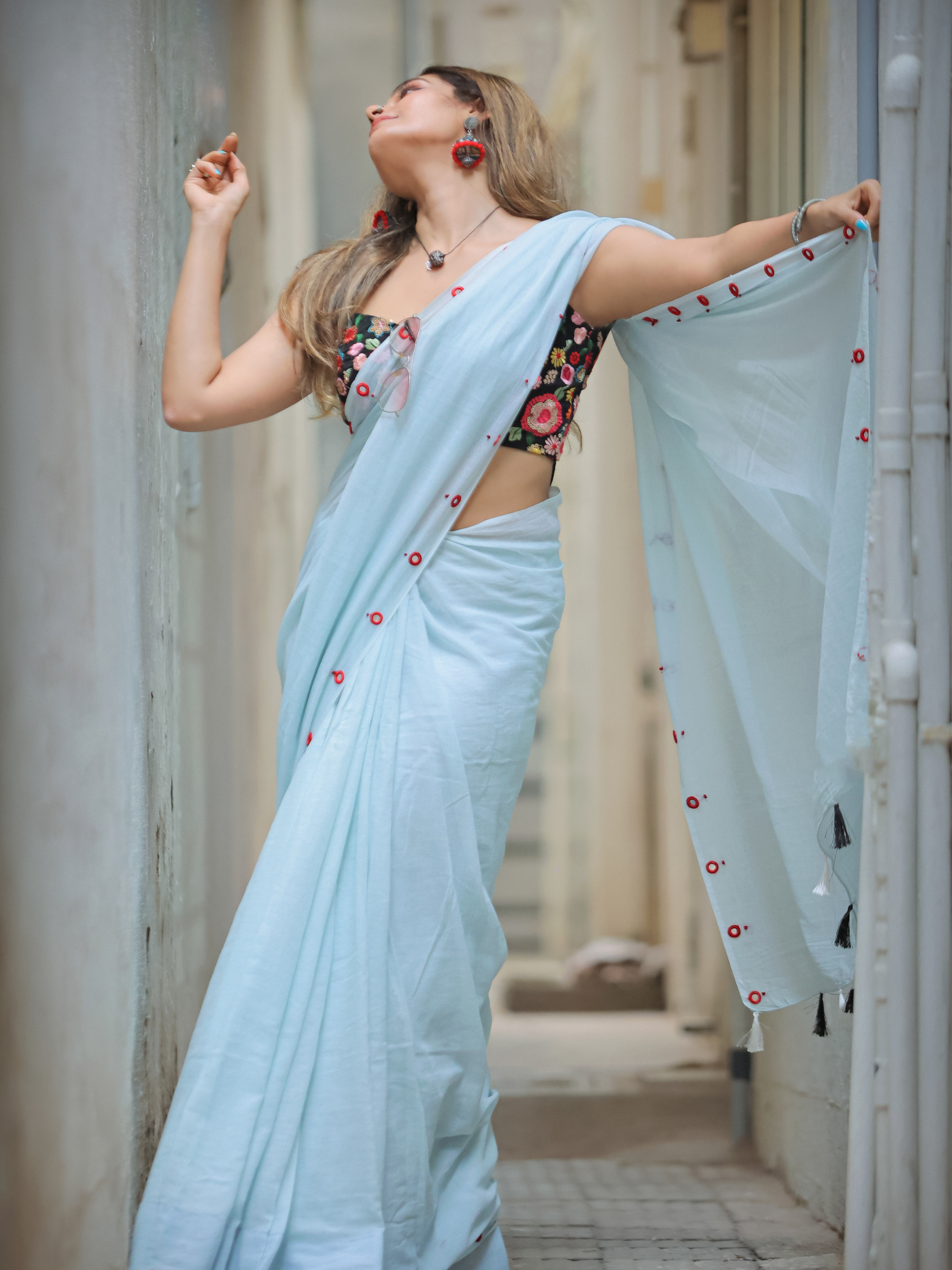 Sparkling Sitara (Pure Mul Cotton Saree)