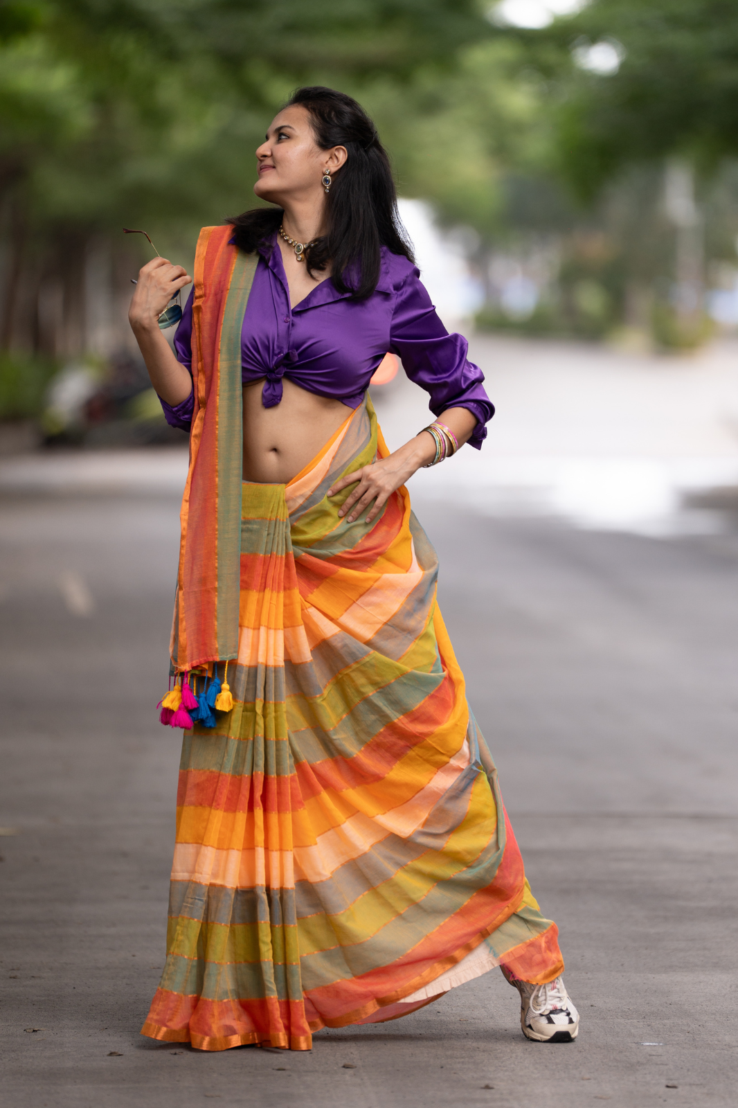 The Visionary  (Mul Mul Cotton Saree)