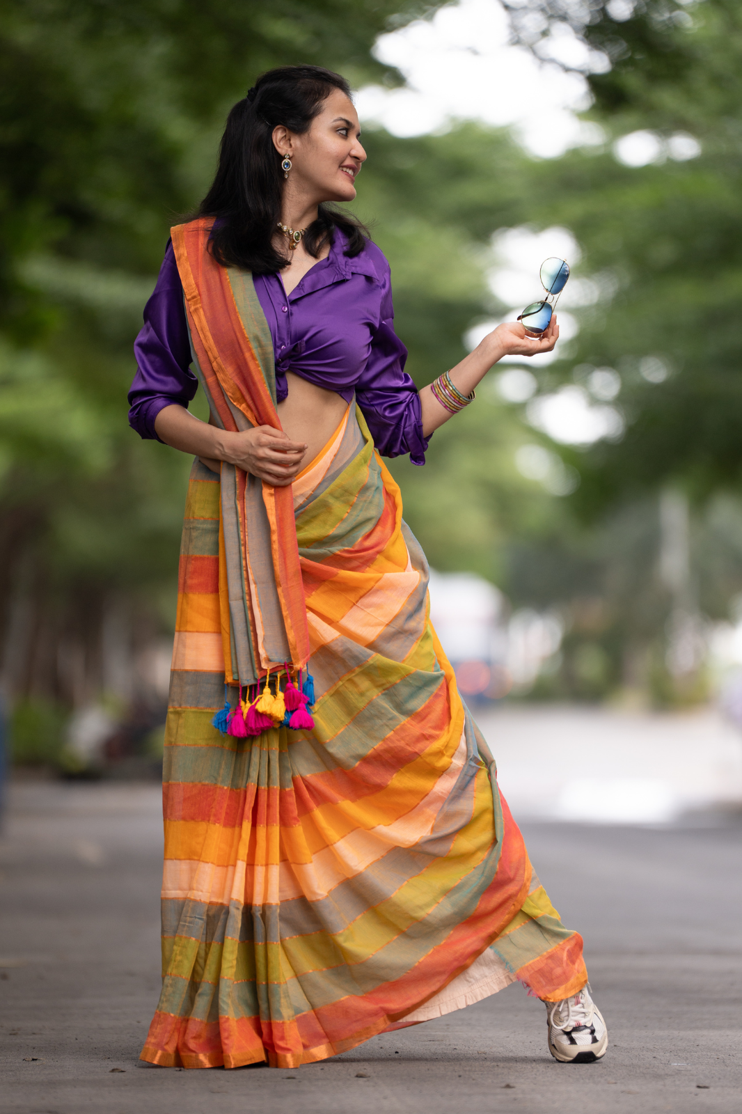 The Visionary  (Mul Mul Cotton Saree)