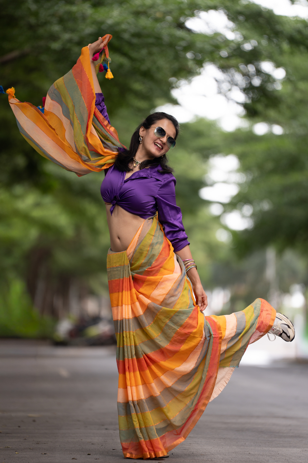 The Visionary  (Mul Mul Cotton Saree)