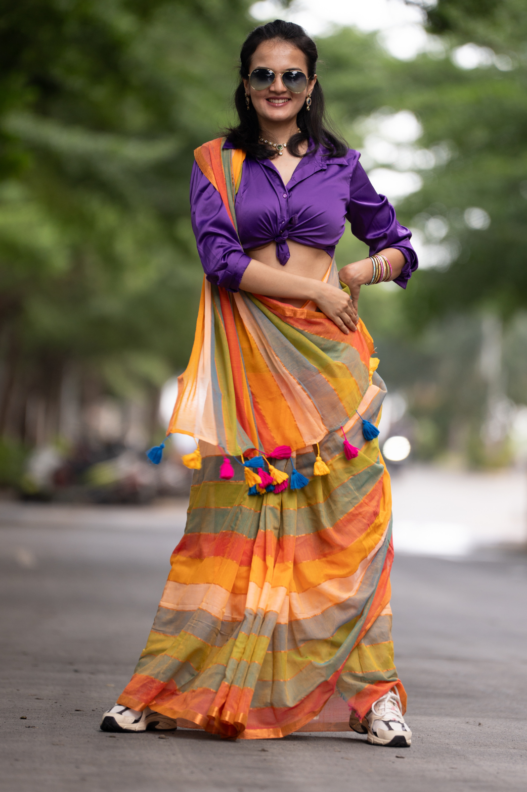 The Visionary  (Mul Mul Cotton Saree)