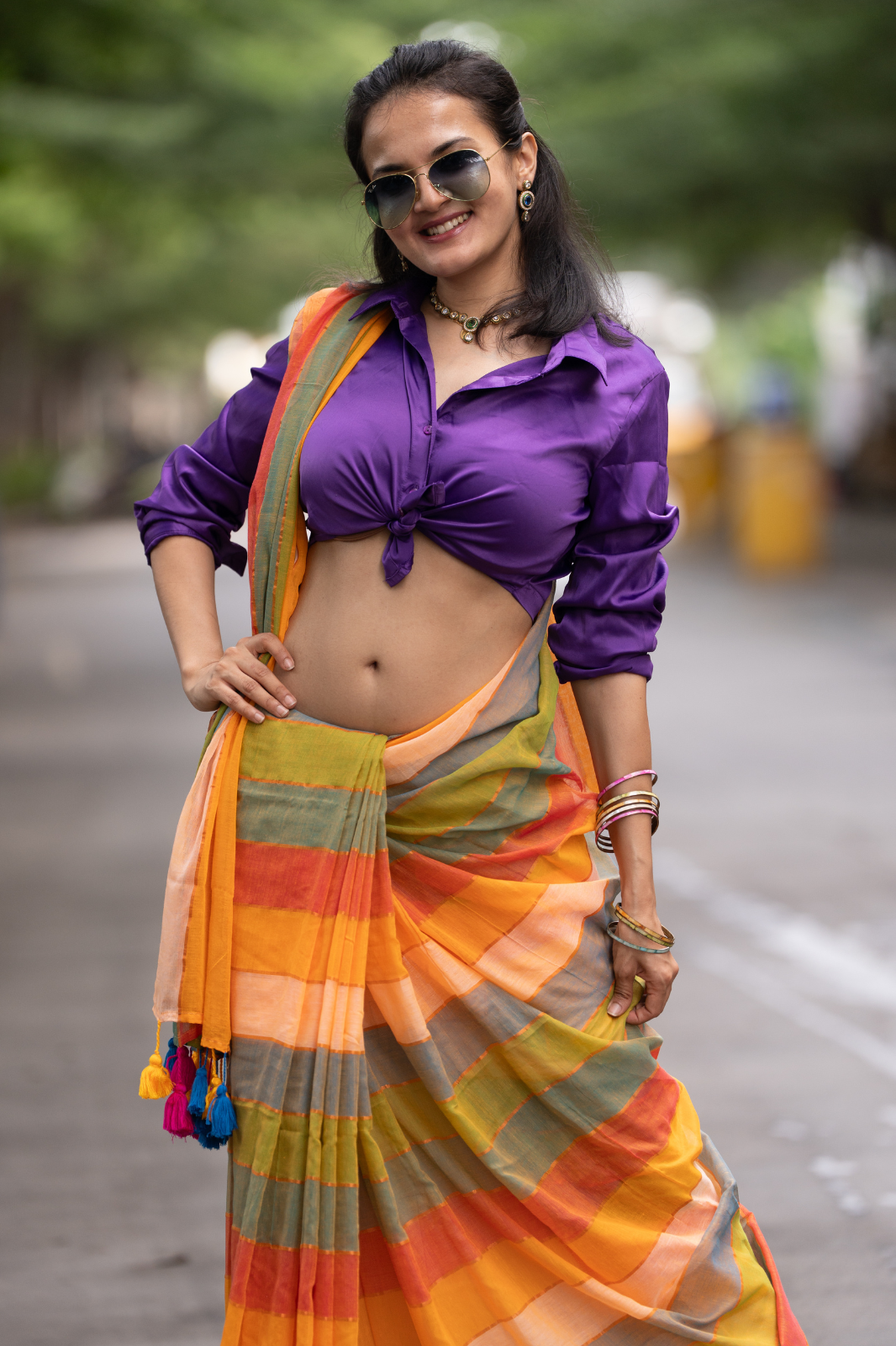 The Visionary  (Mul Mul Cotton Saree)