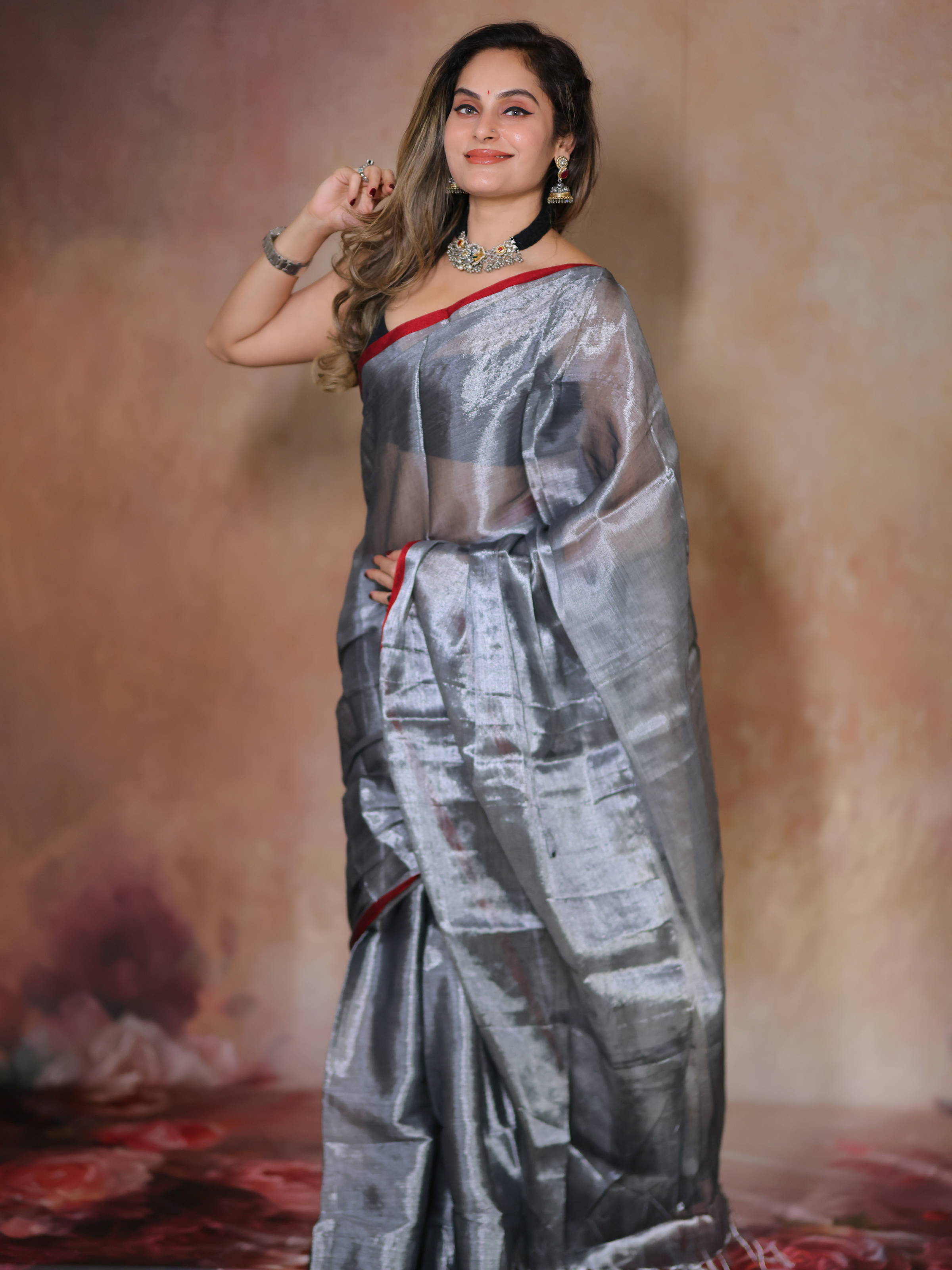 Swarna Bhasma (Tissue Mul Saree)