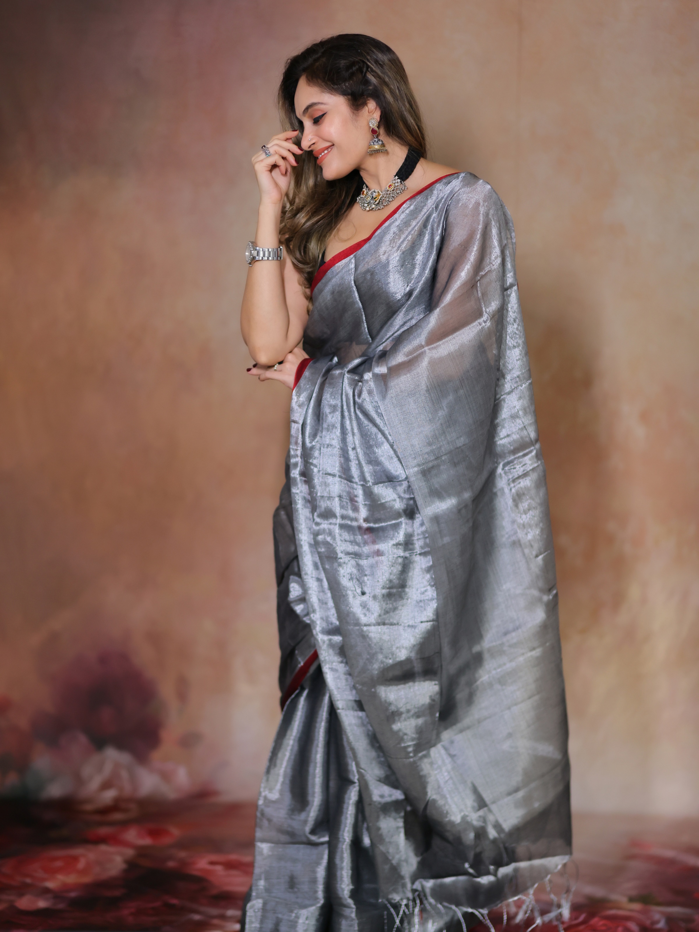 Swarna Bhasma (Tissue Mul Saree)