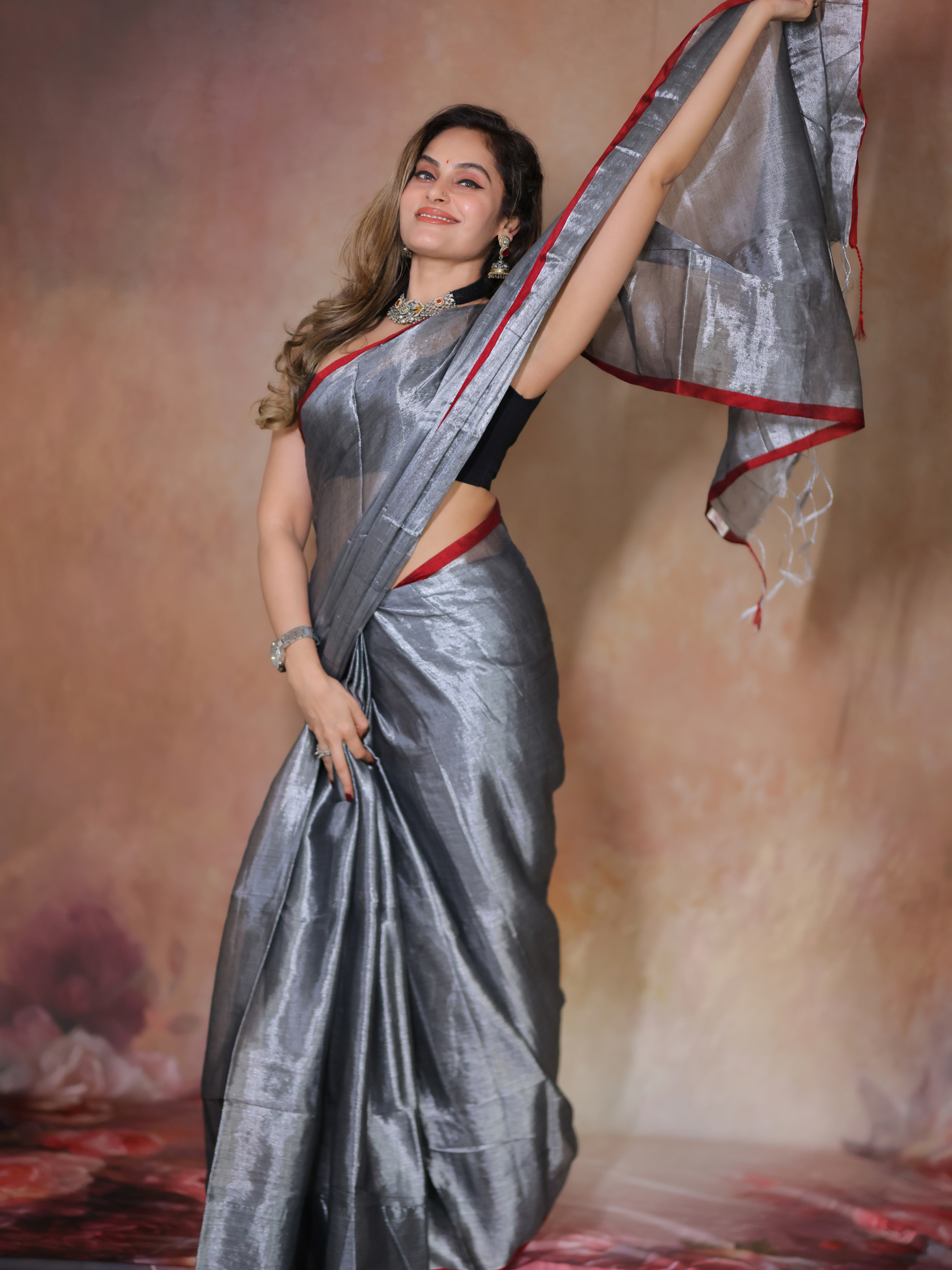 Swarna Bhasma (Tissue Mul Saree)