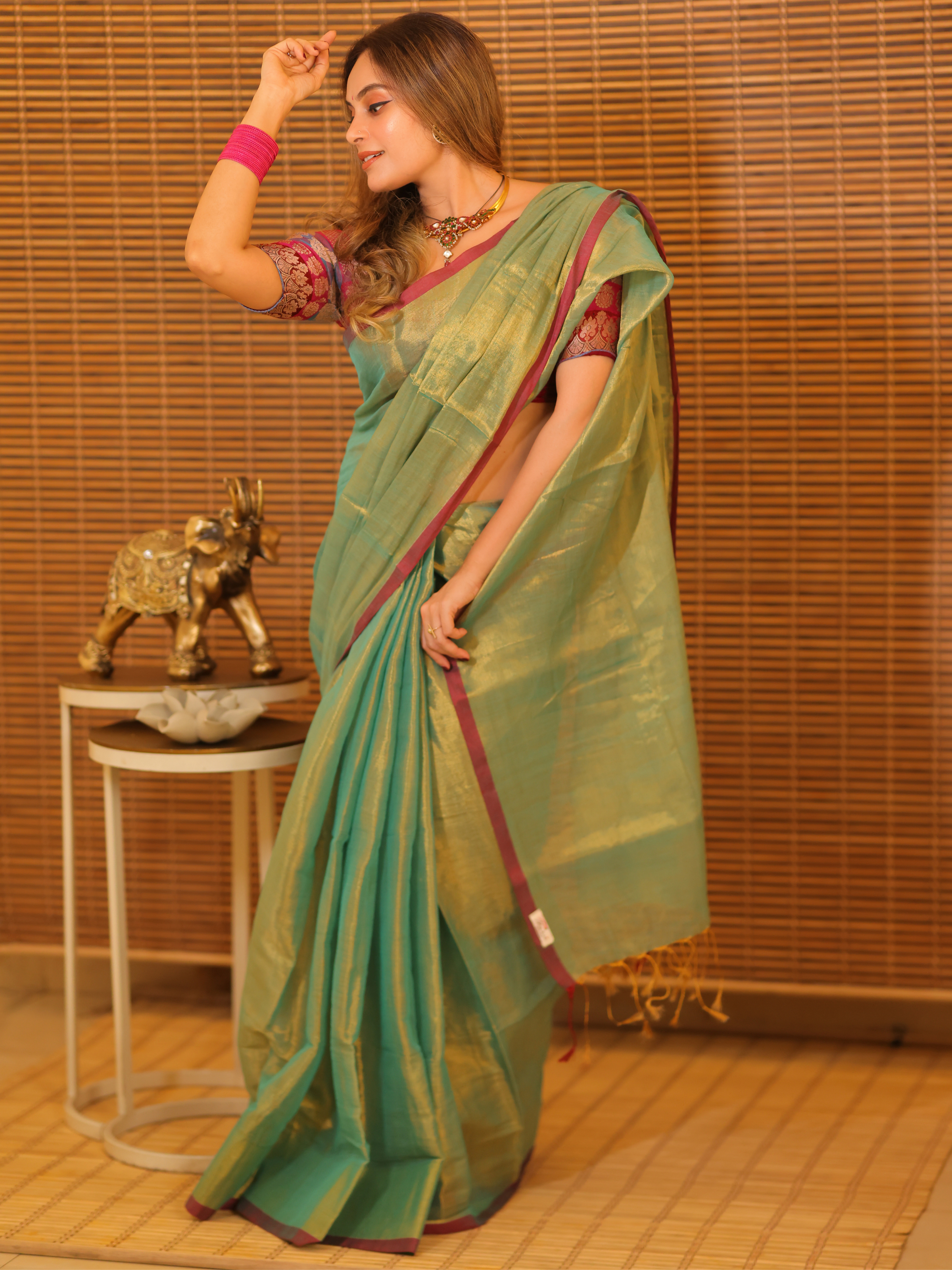 Swarna Prabha (Tissue Mul Saree)