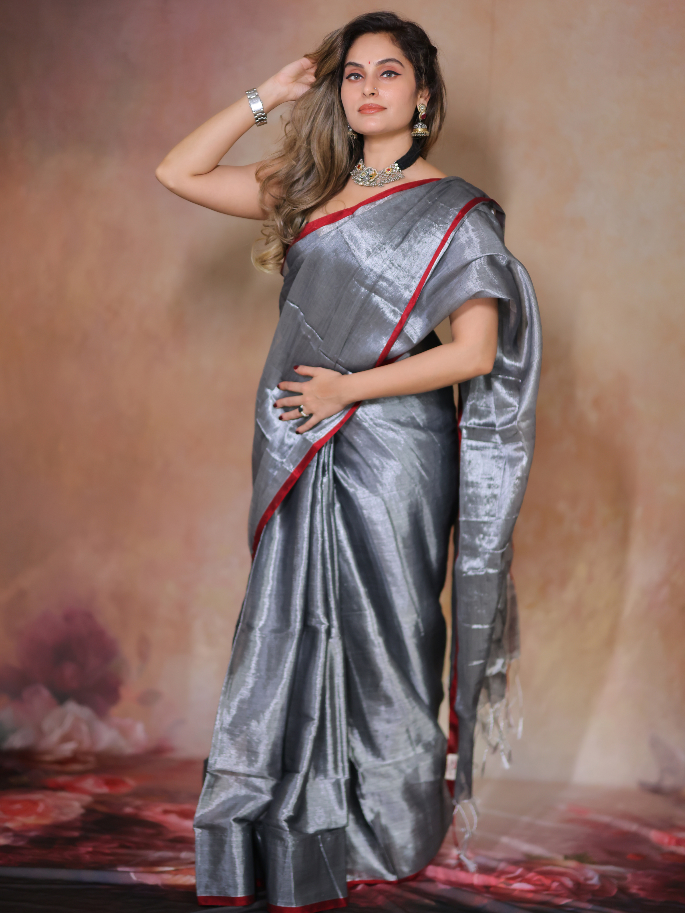 Swarna Bhasma (Tissue Mul Saree)