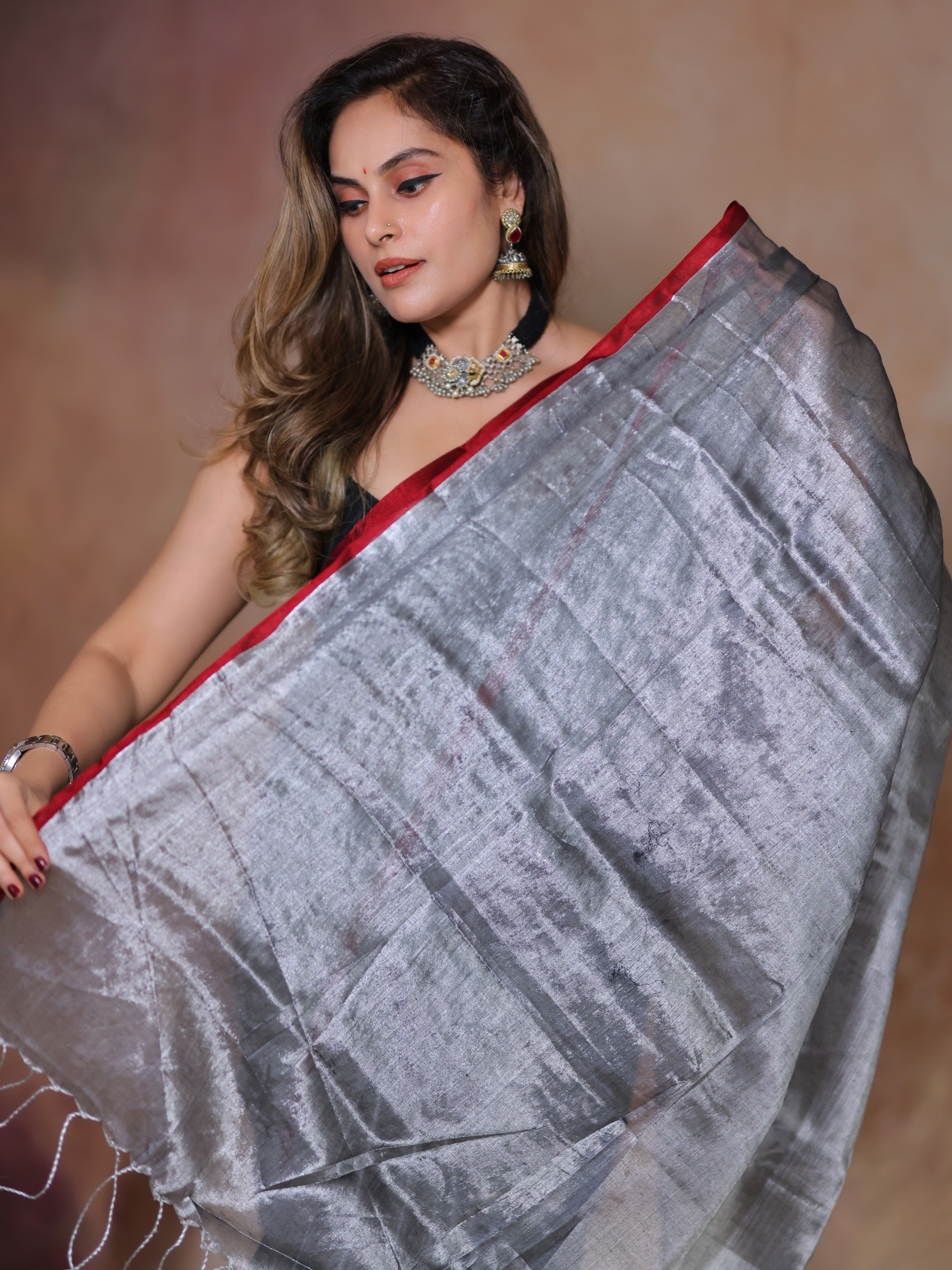 Swarna Bhasma (Tissue Mul Saree)