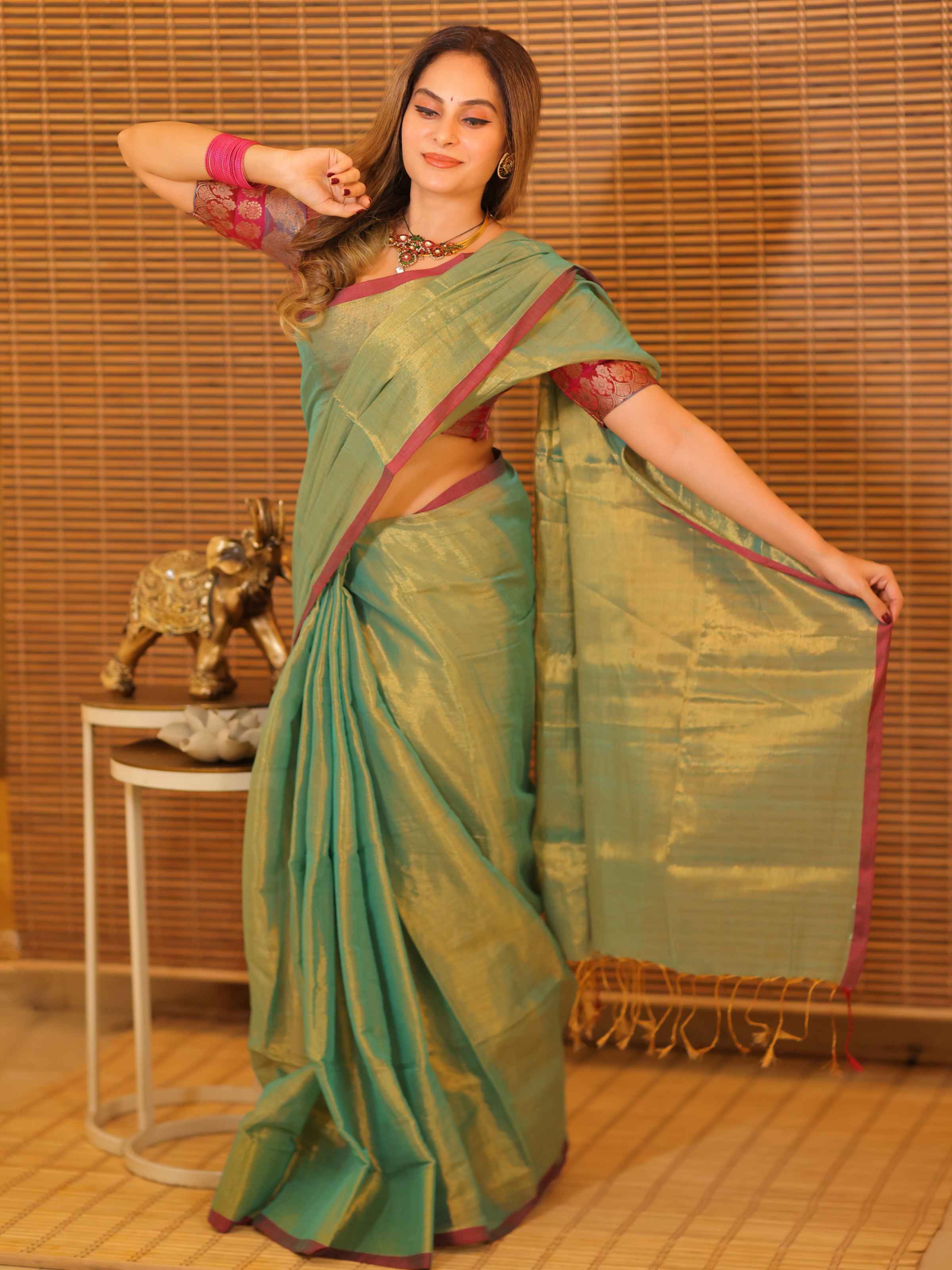 Swarna Prabha (Tissue Mul Saree)