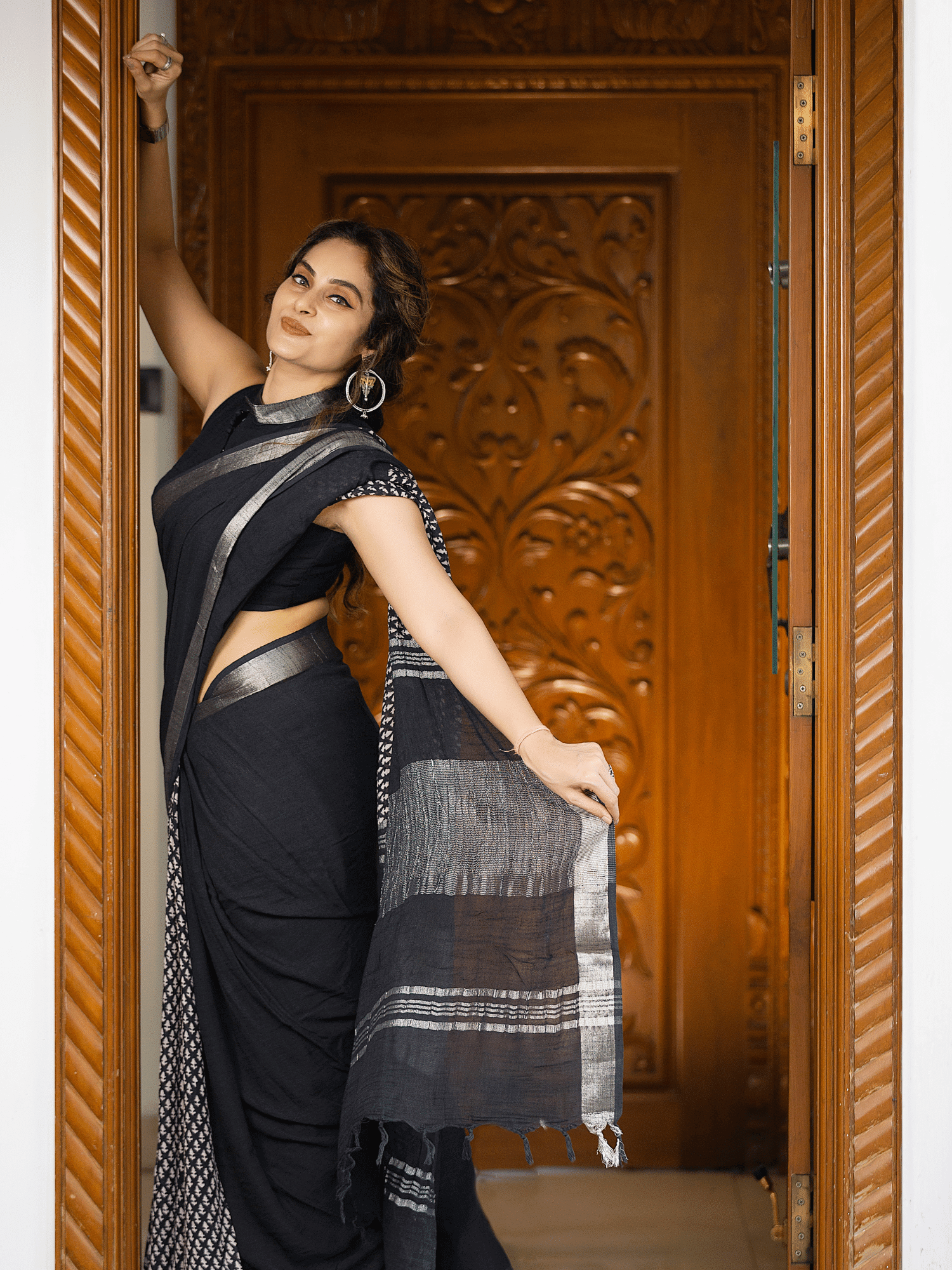 Kala Jamun (Saree + Unstitched Blouse Piece)