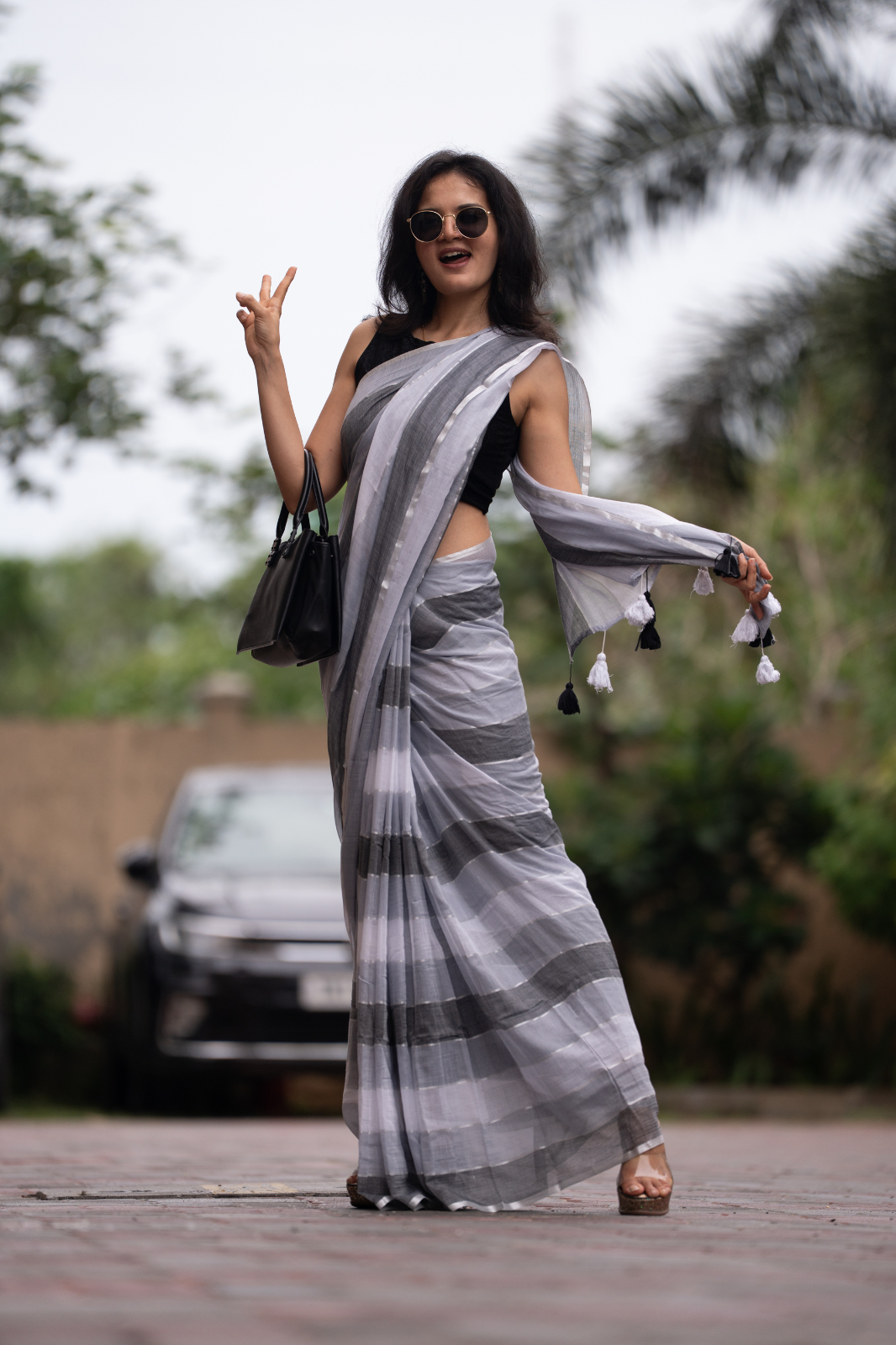 The Architect (Mul Mul Cotton Saree)
