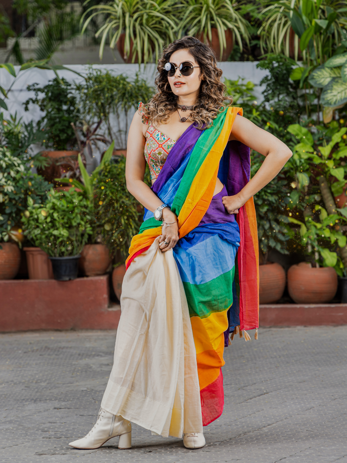 Rainbow (Pure Mul Cotton Saree)