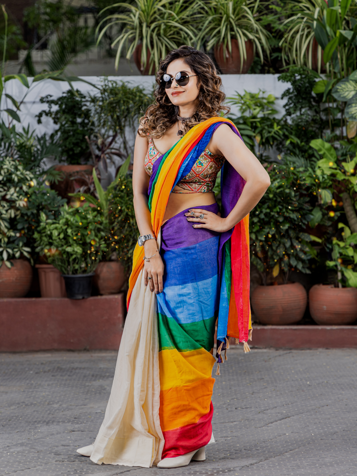 Rainbow (Pure Mul Cotton Saree)