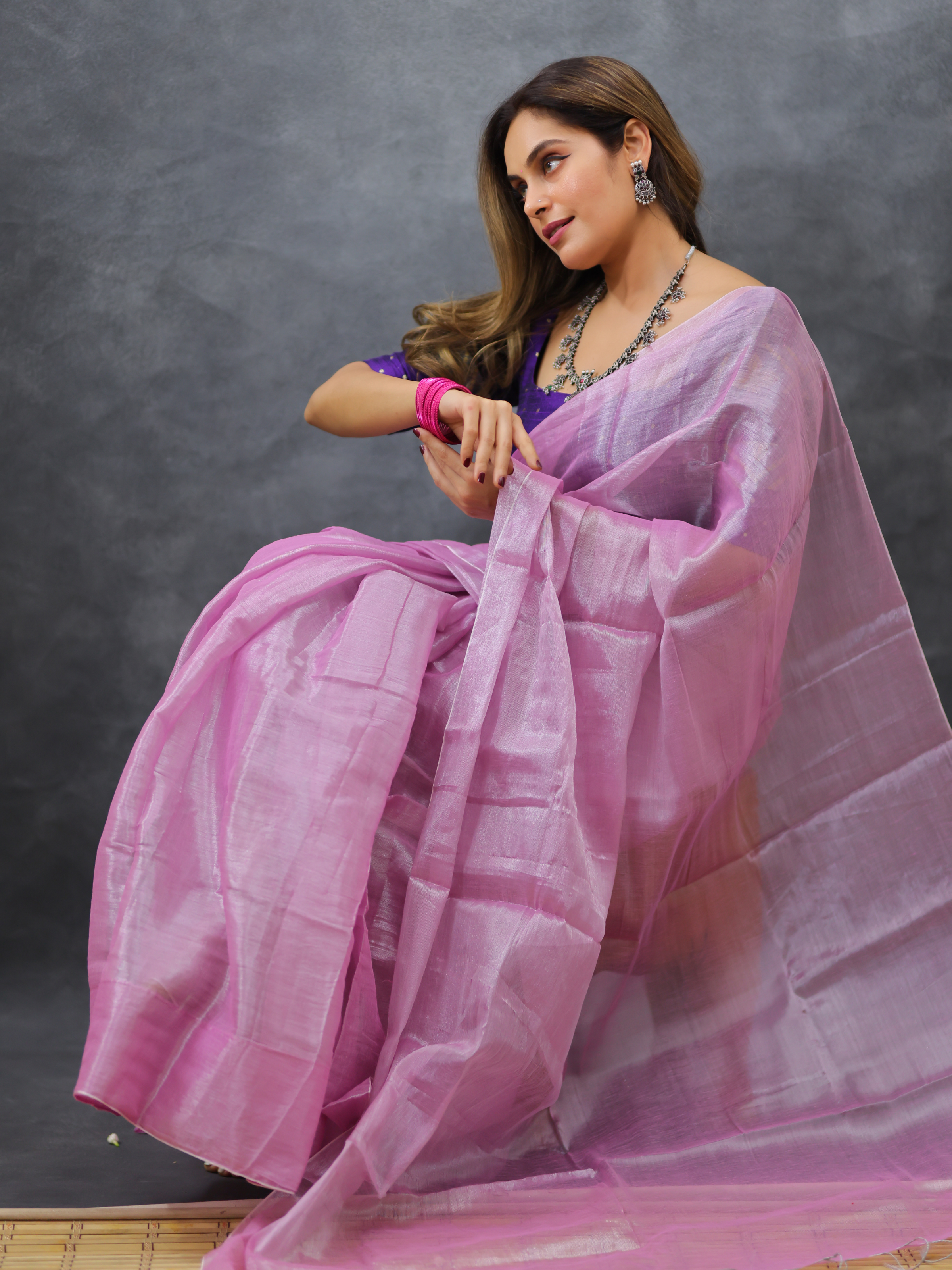 Swarna Mohini (Tissue Mul Saree)