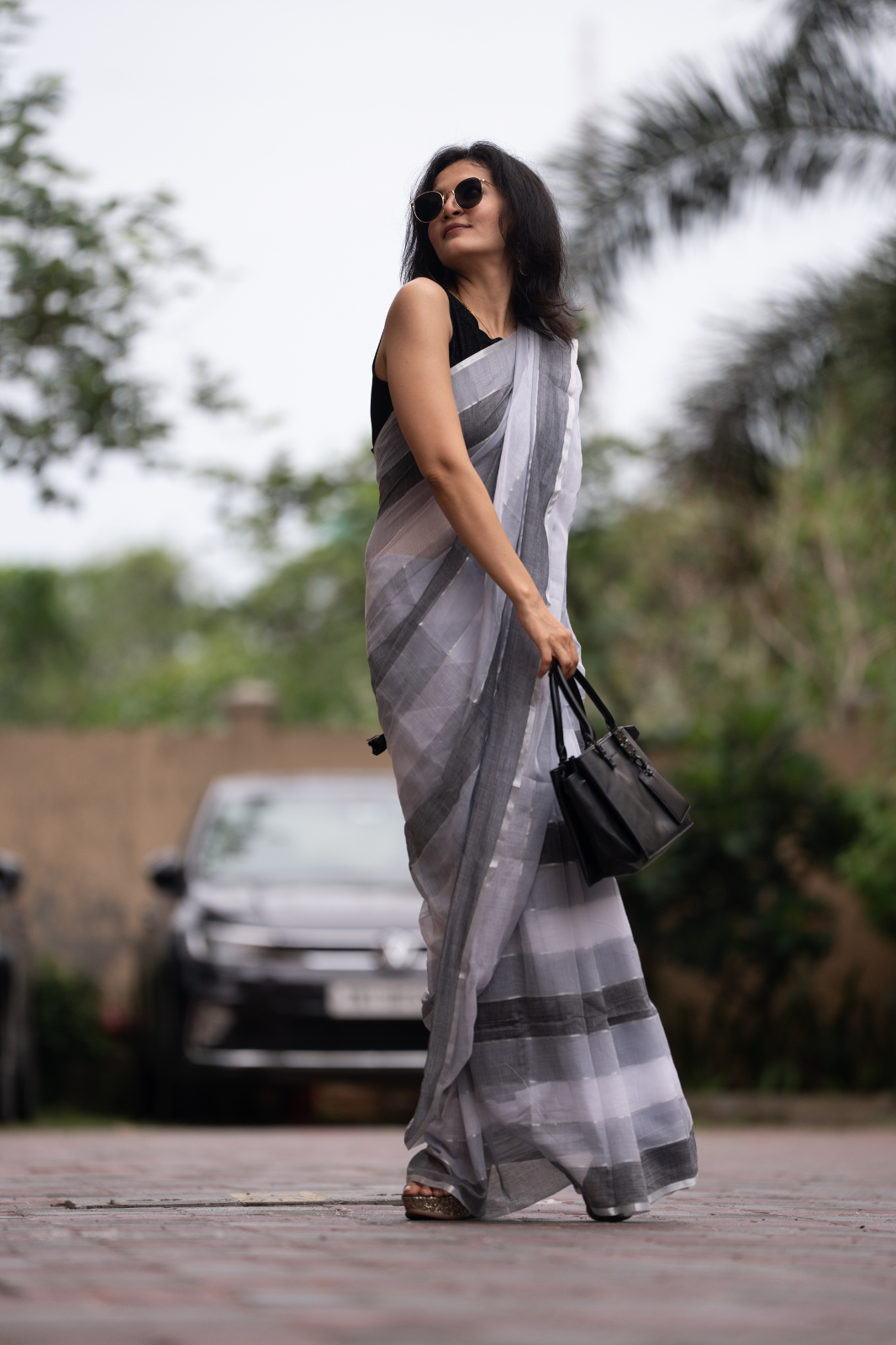 The Architect (Mul Mul Cotton Saree)