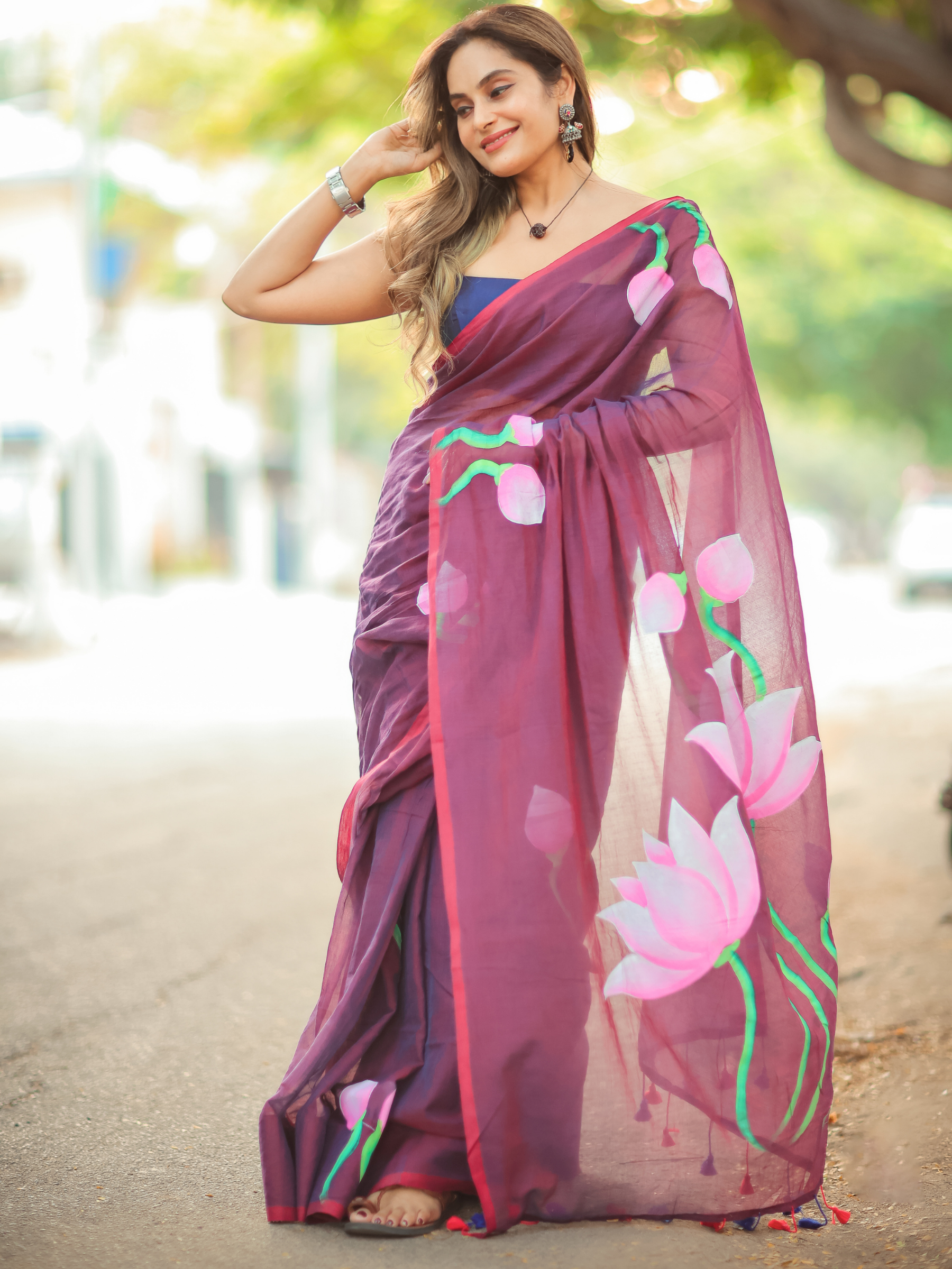 Dragonfly's Delight (Pure Mul Cotton Saree)