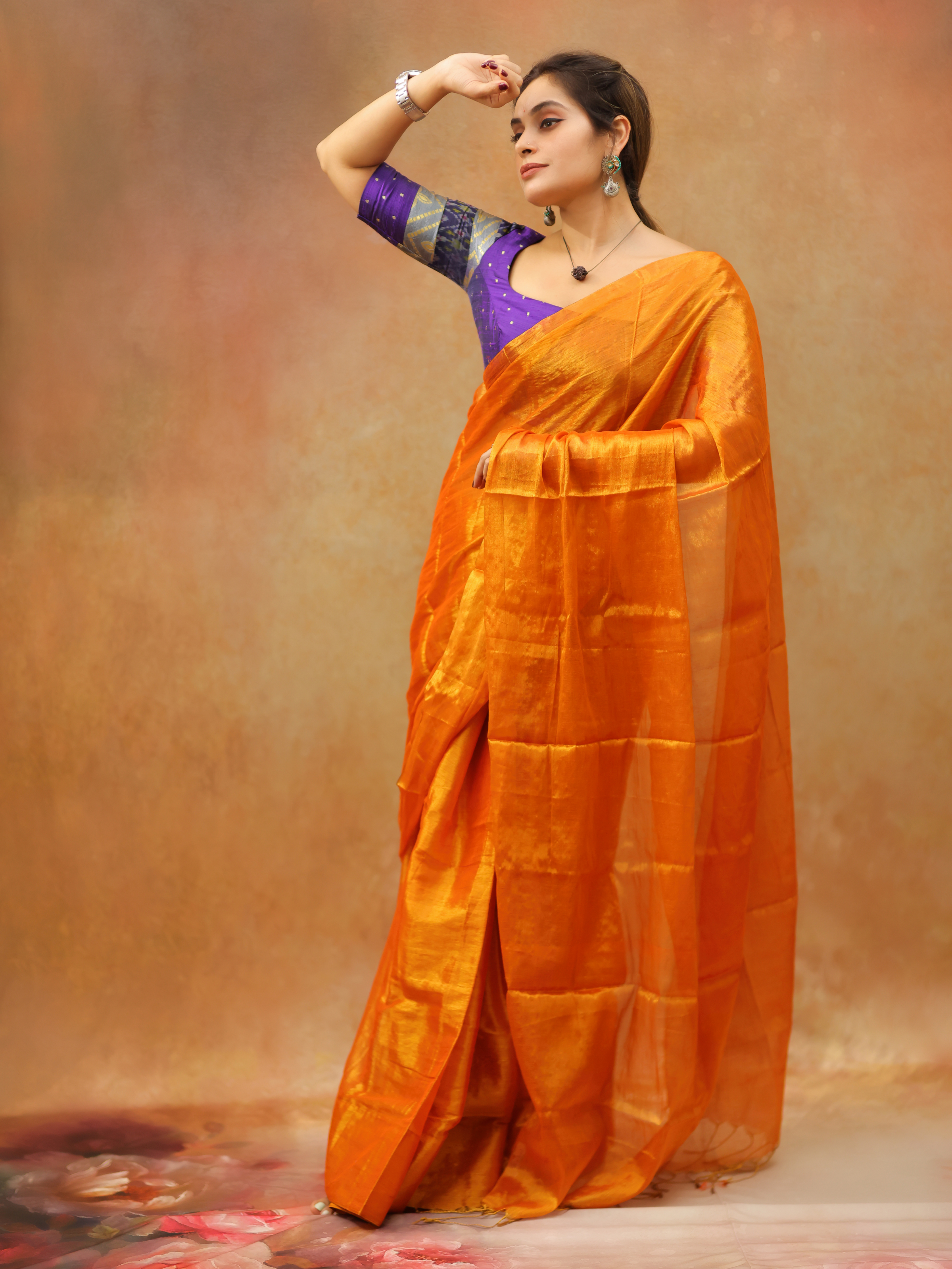 Swarna Moksha (Tissue Mul Saree)