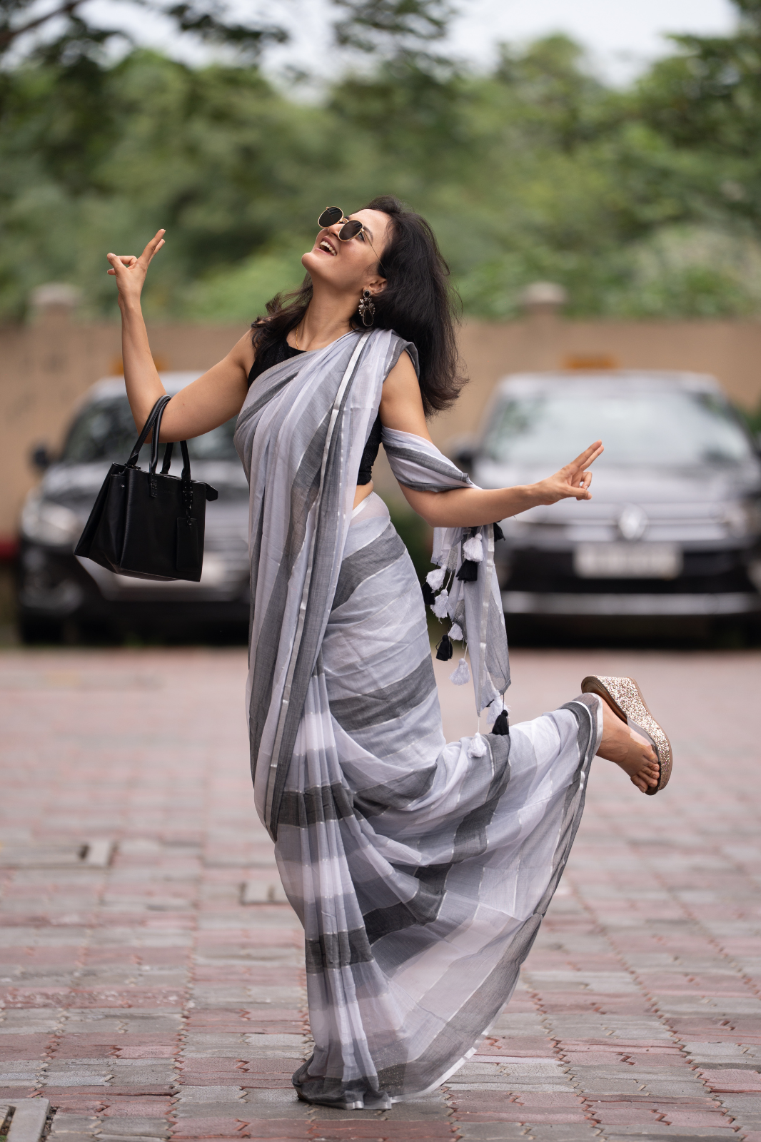 The Architect (Mul Mul Cotton Saree)