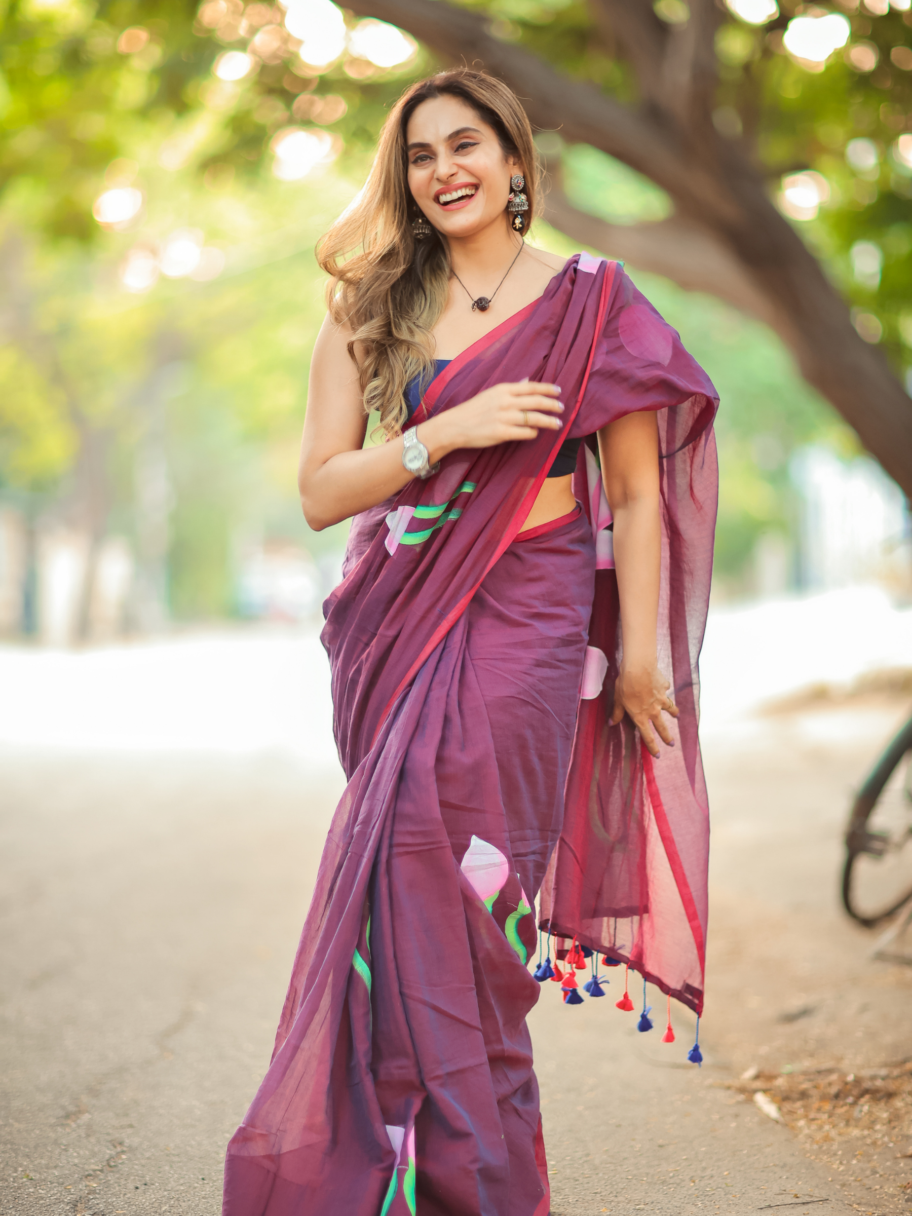 Dragonfly's Delight (Pure Mul Cotton Saree)