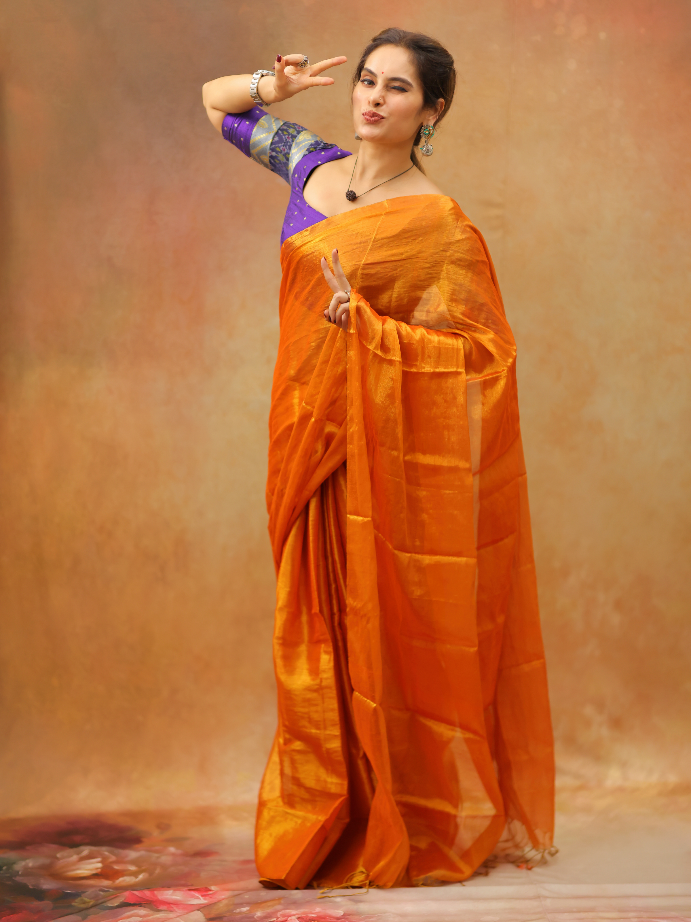 Swarna Moksha (Tissue Mul Saree)