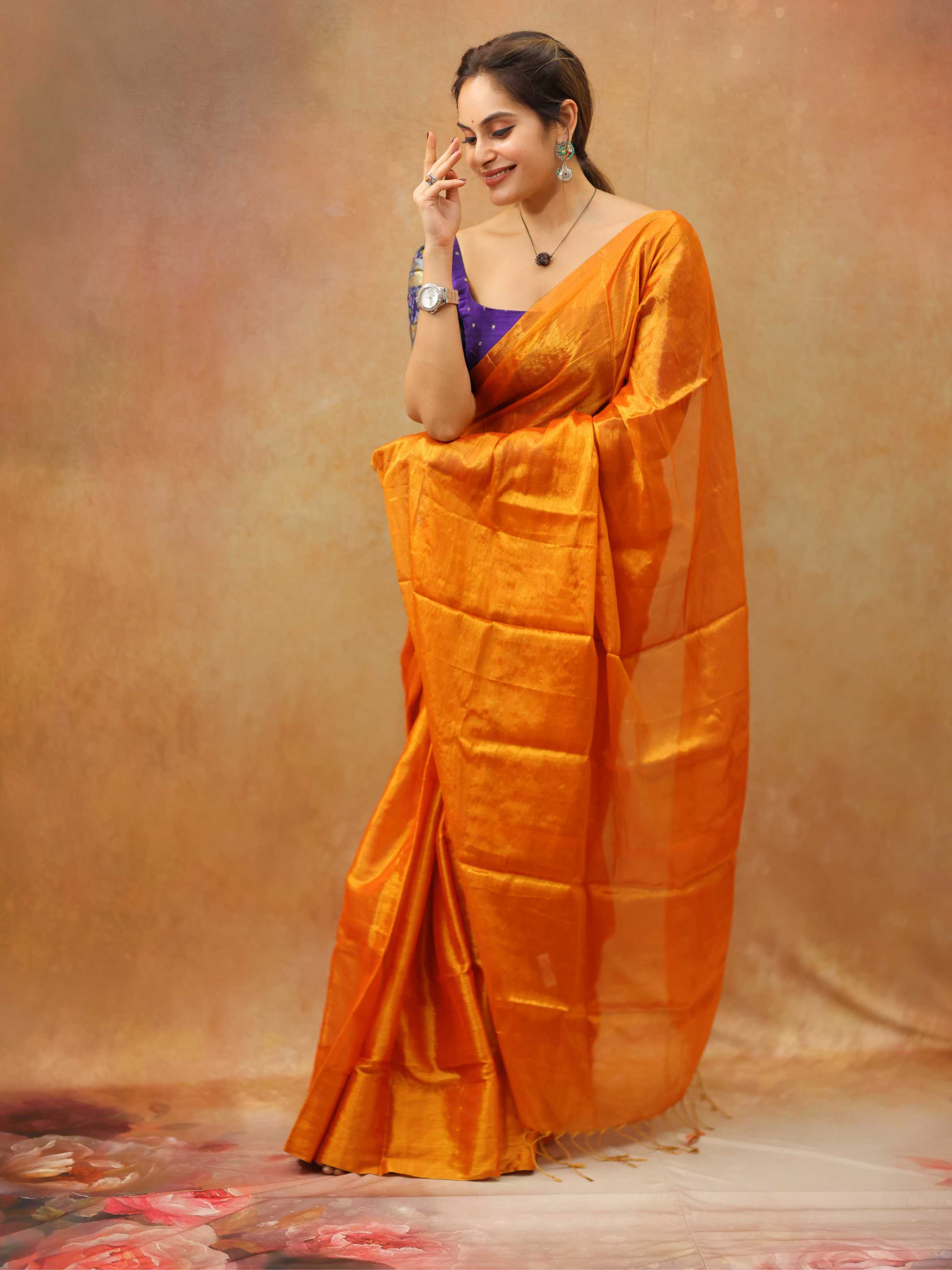 Swarna Moksha (Tissue Mul Saree)