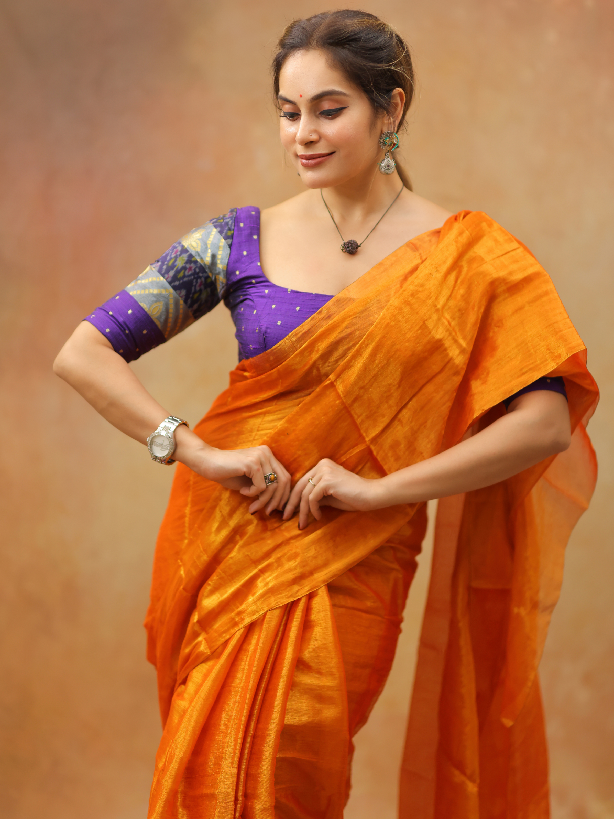 Swarna Moksha (Tissue Mul Saree)