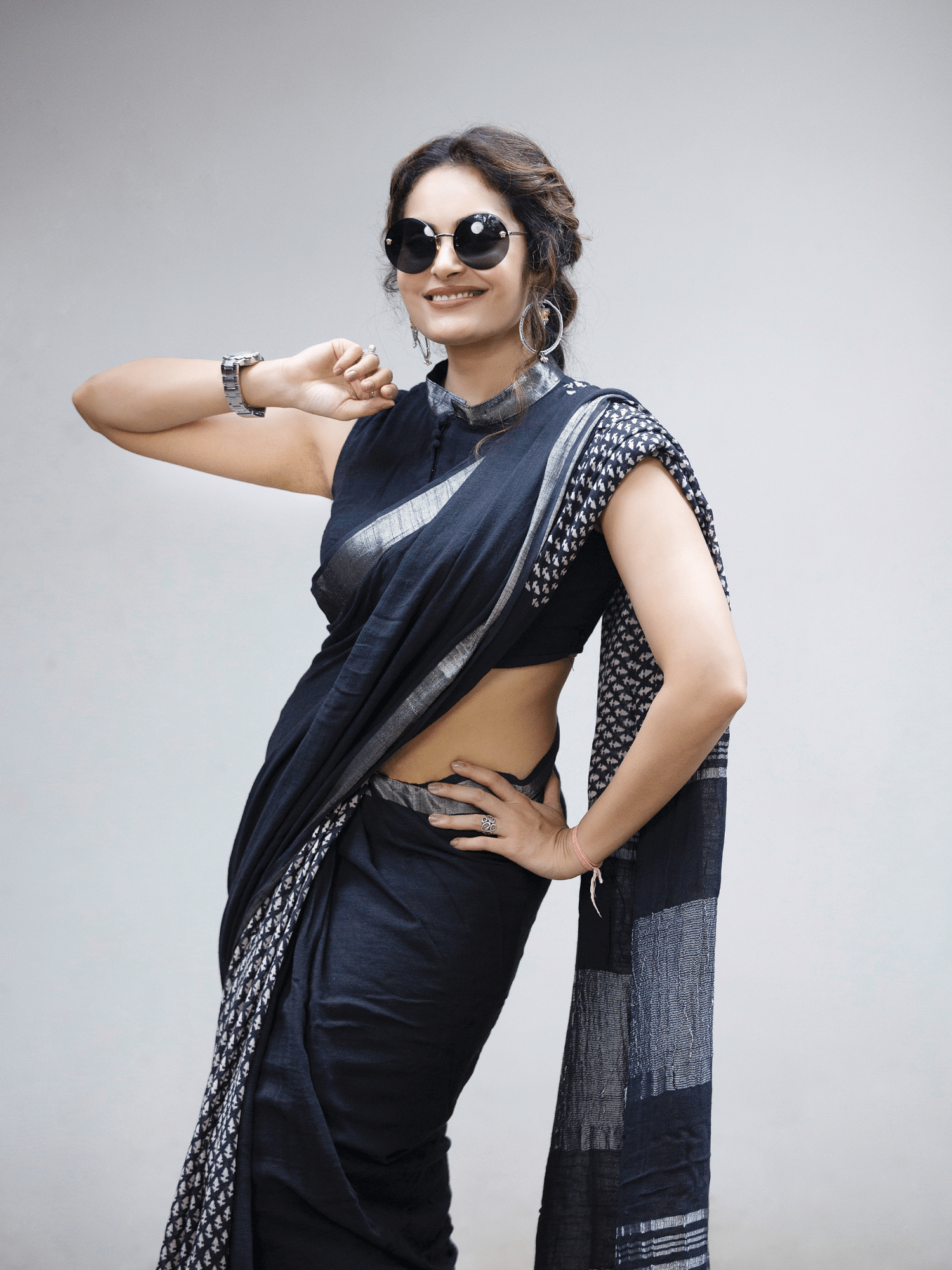 Kala Jamun (Saree + Unstitched Blouse Piece)