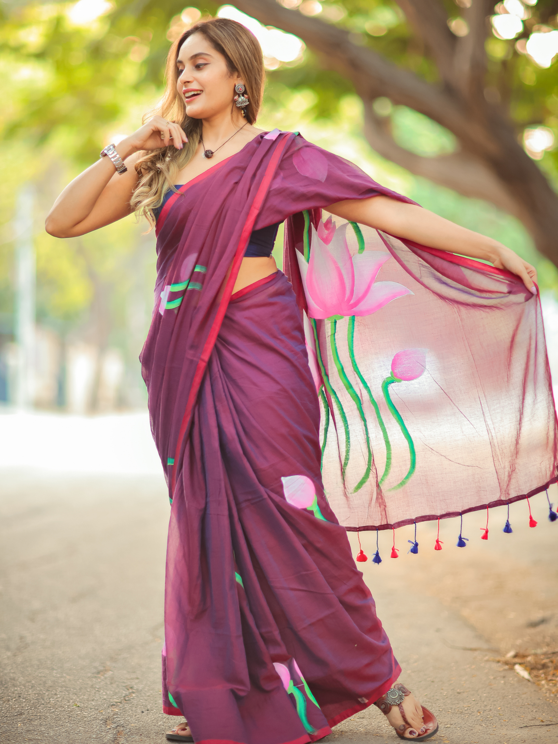 Dragonfly's Delight (Pure Mul Cotton Saree)