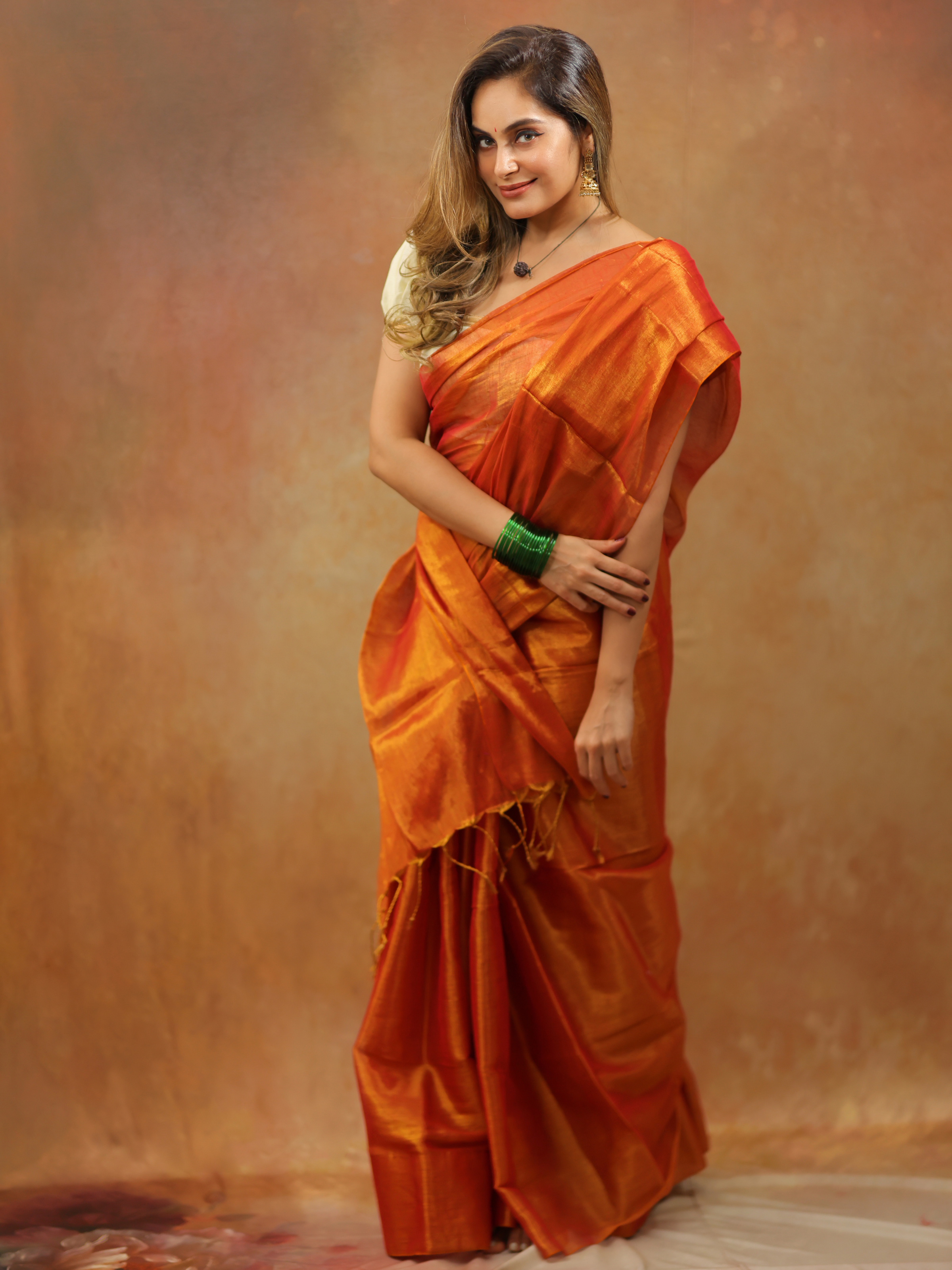 Swarna Mehak (Tissue Mul Saree)