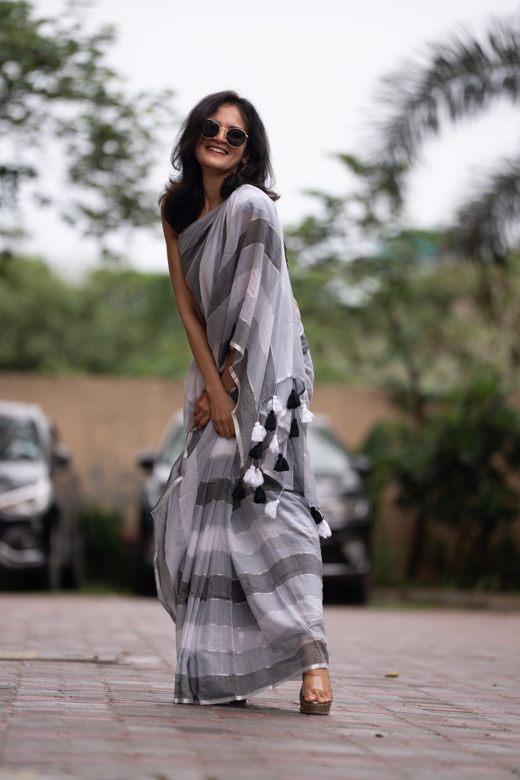 The Architect (Mul Mul Cotton Saree)