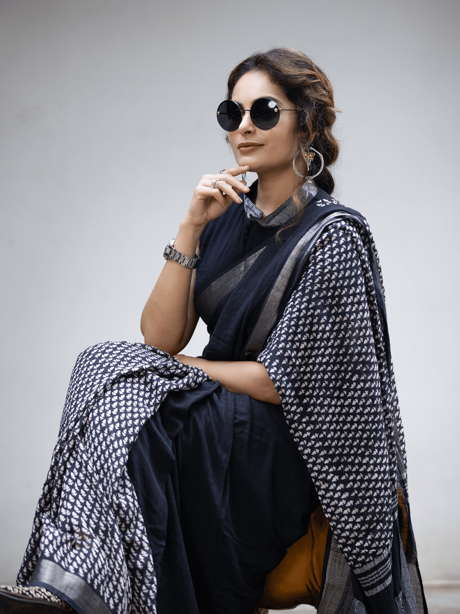 Kala Jamun (Saree + Unstitched Blouse Piece)