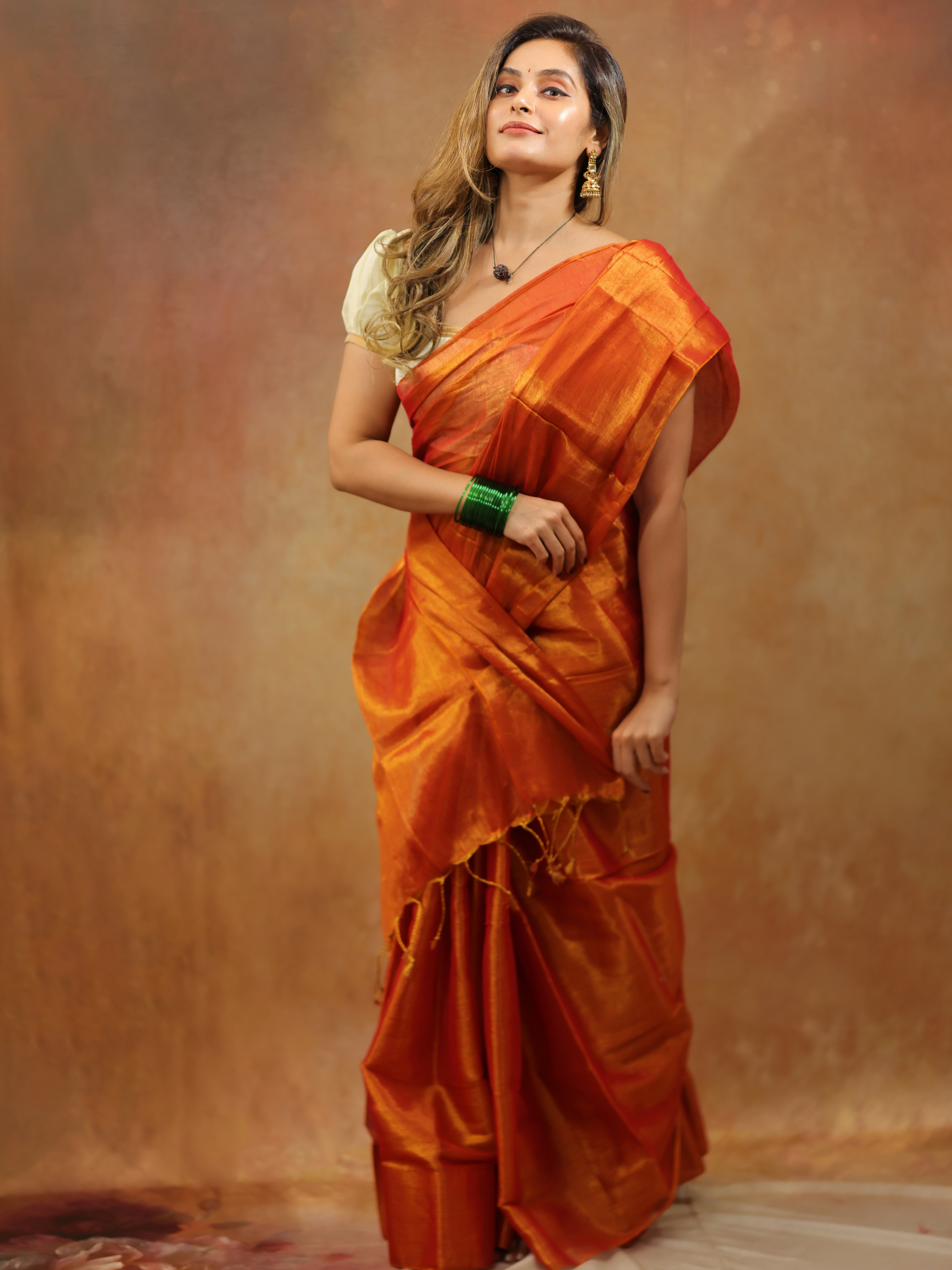 Swarna Mehak (Tissue Mul Saree)