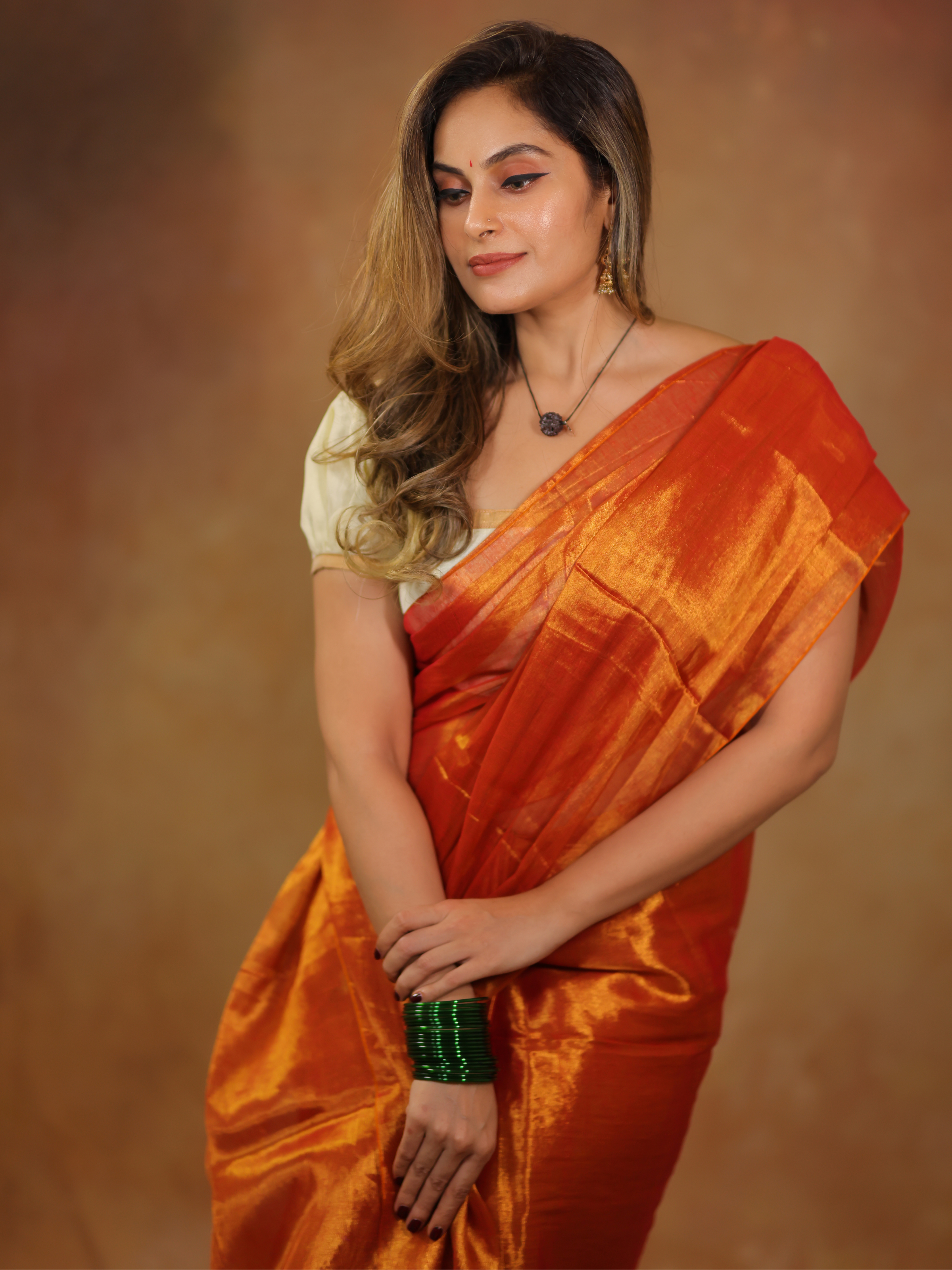 Swarna Mehak (Tissue Mul Saree)