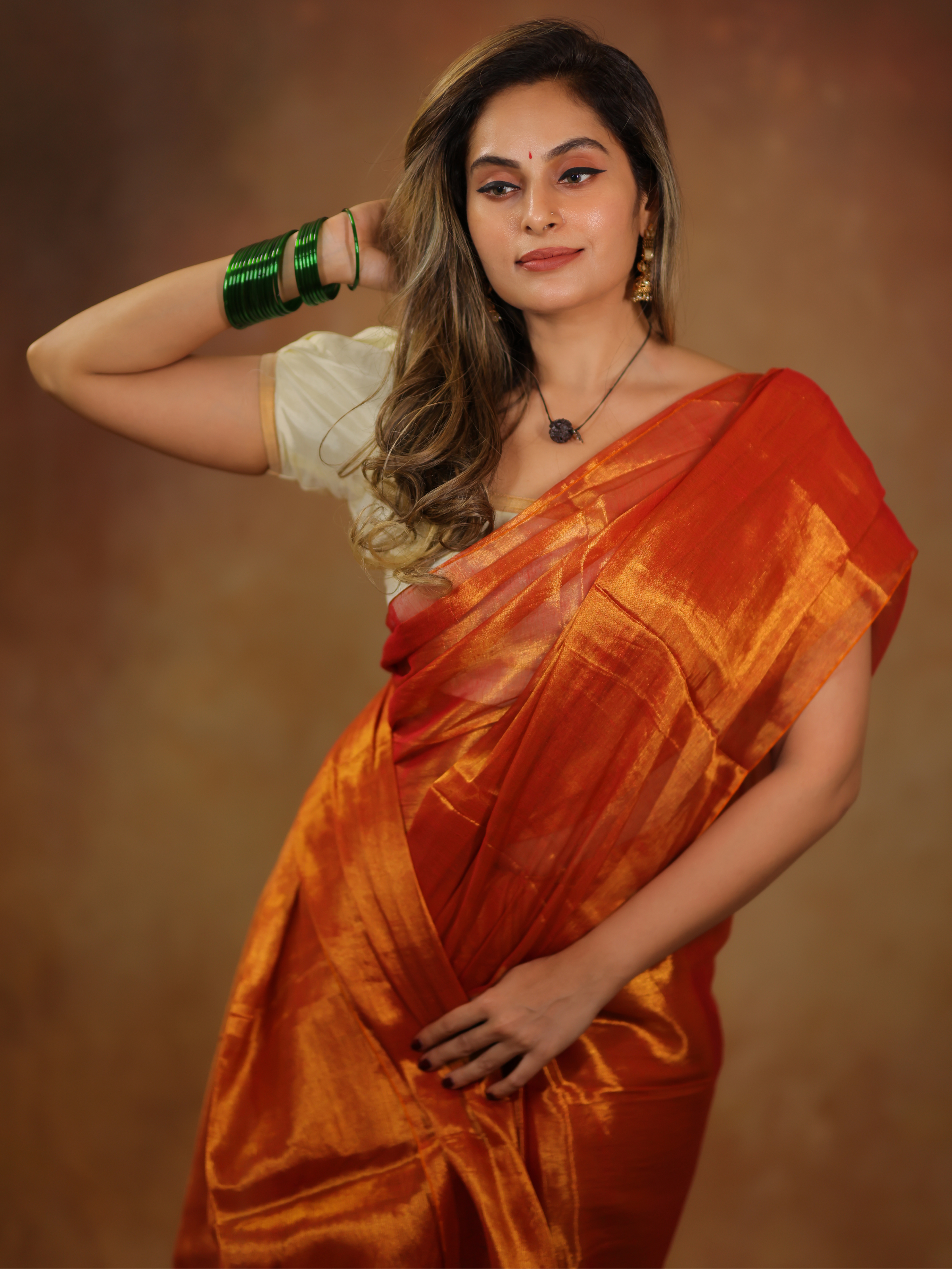 Swarna Mehak (Tissue Mul Saree)