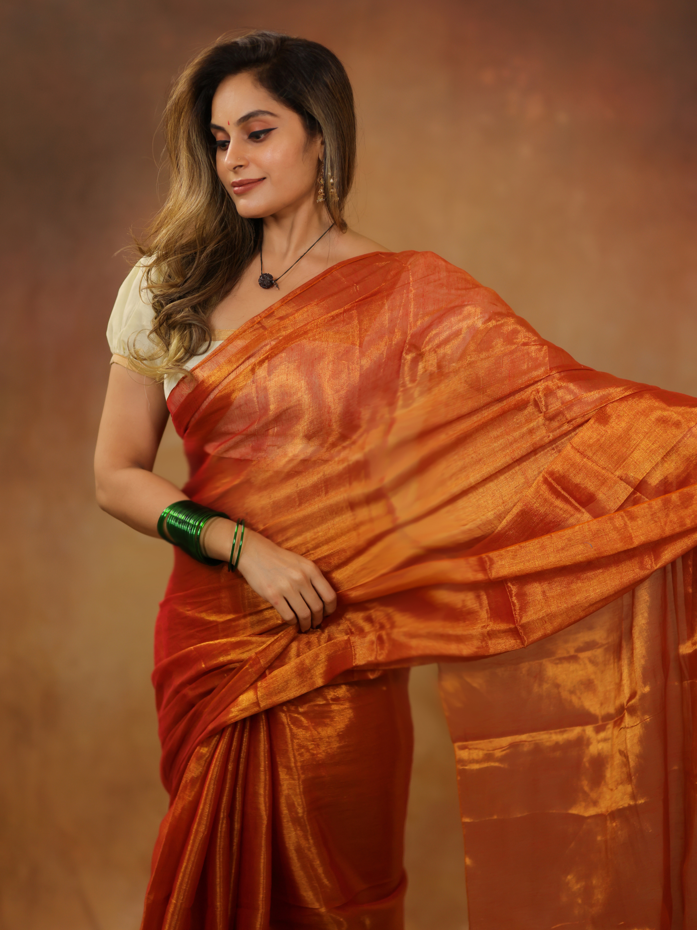 Swarna Mehak (Tissue Mul Saree)