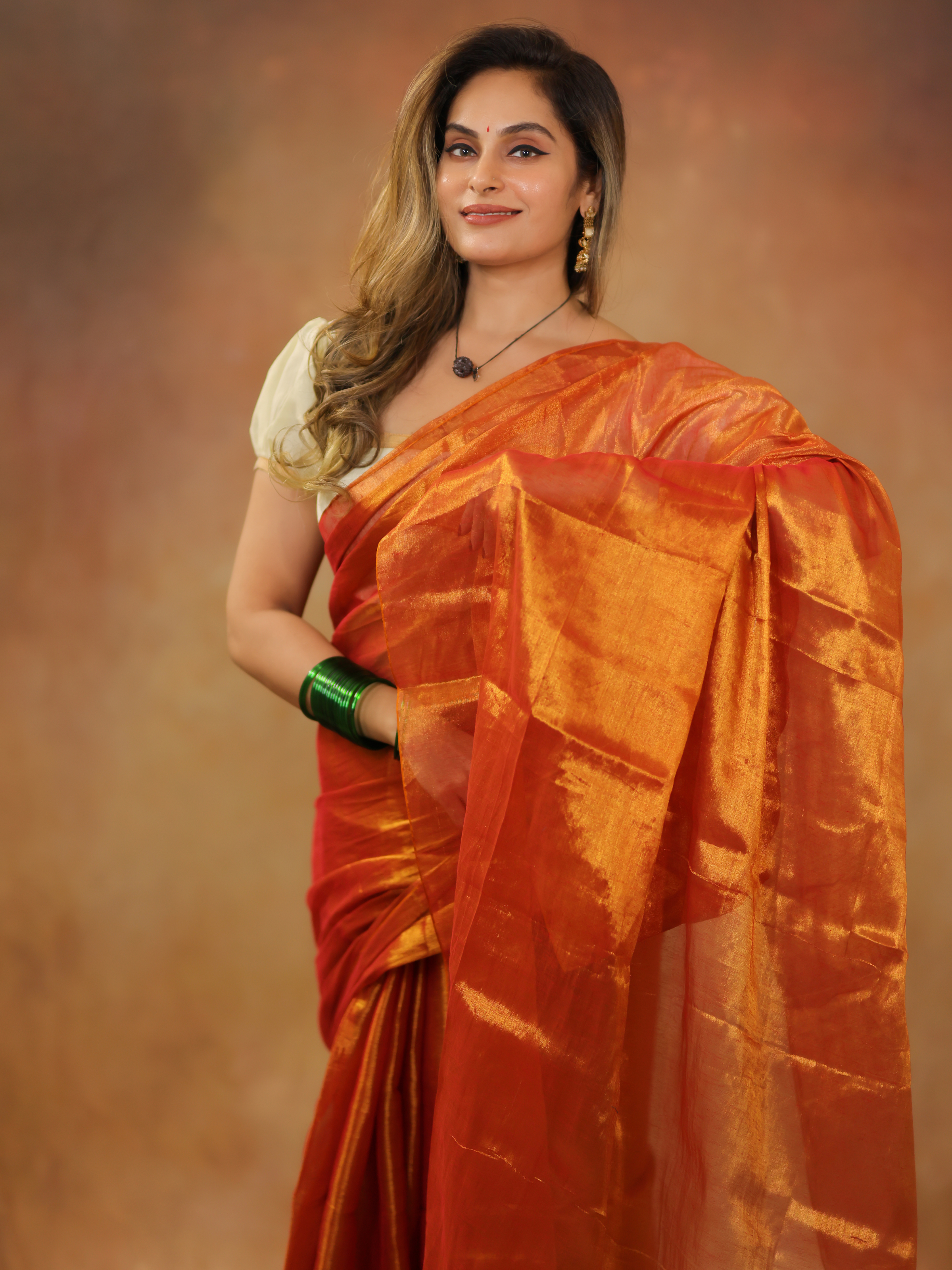 Swarna Mehak (Tissue Mul Saree)