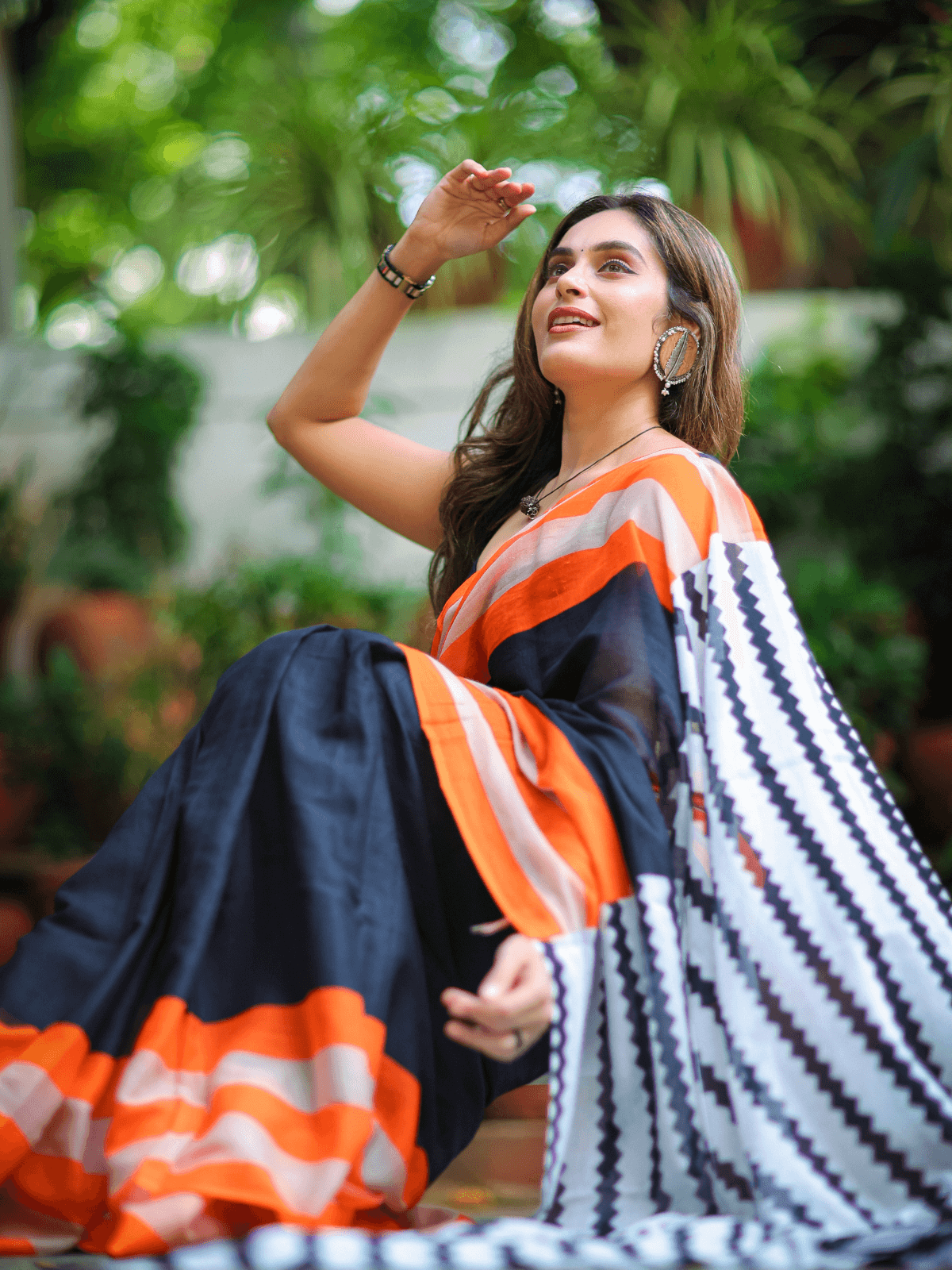 Rollercoaster Romance (Pure Mul Cotton Saree)