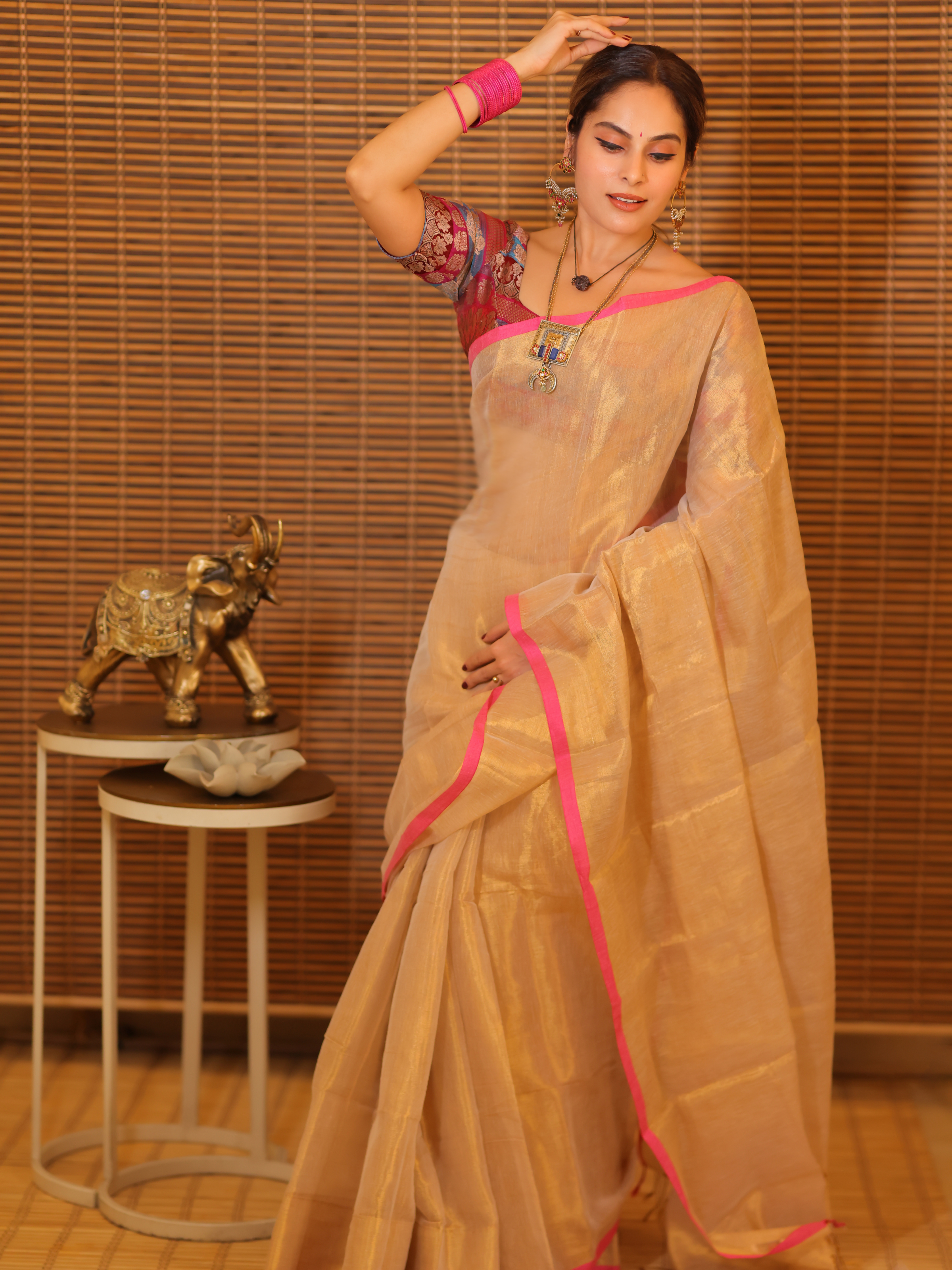 Swarna Kanak (Tissue Mul Saree)