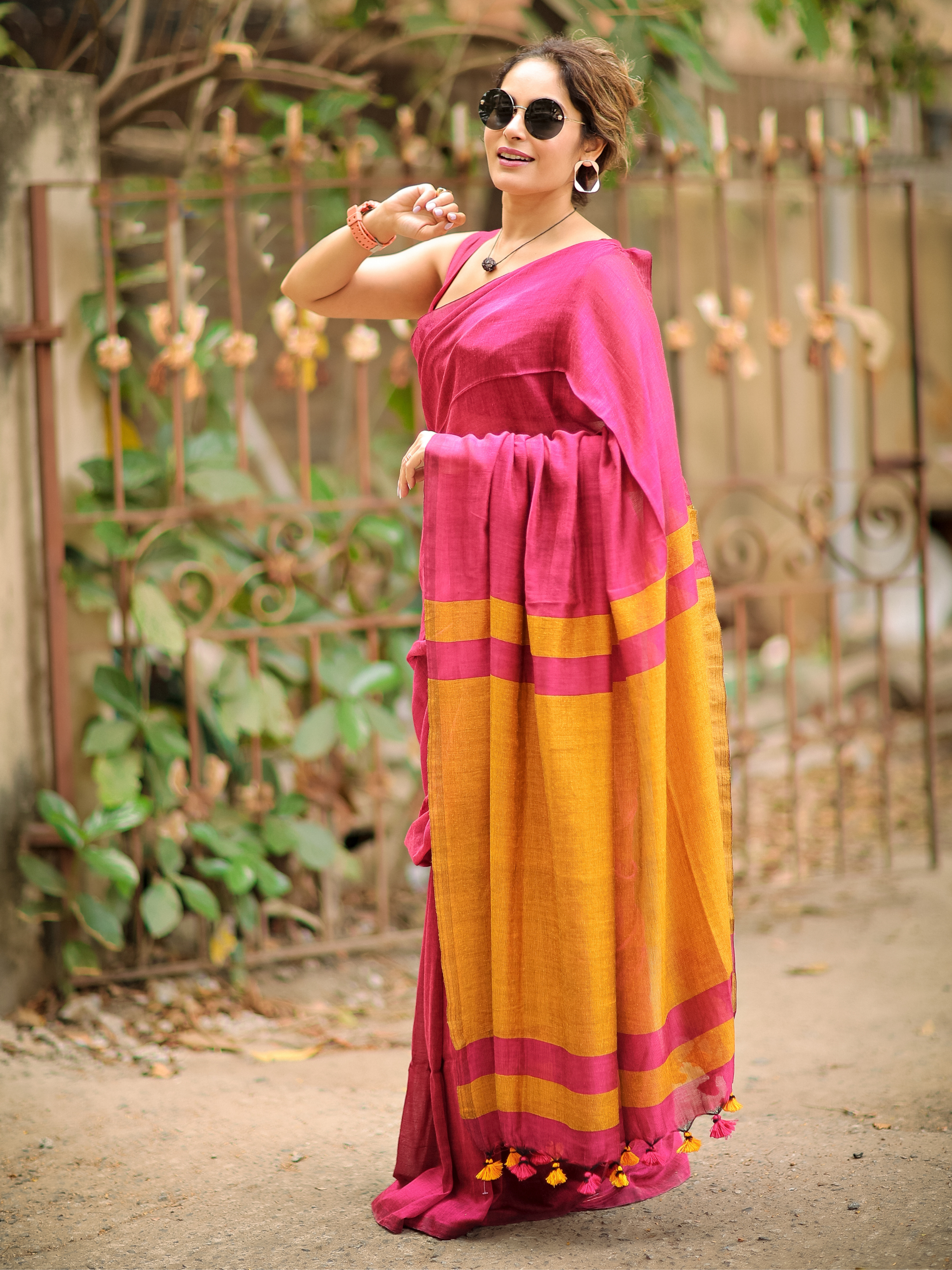 Flamingo Flair (Soft Cotton Saree)