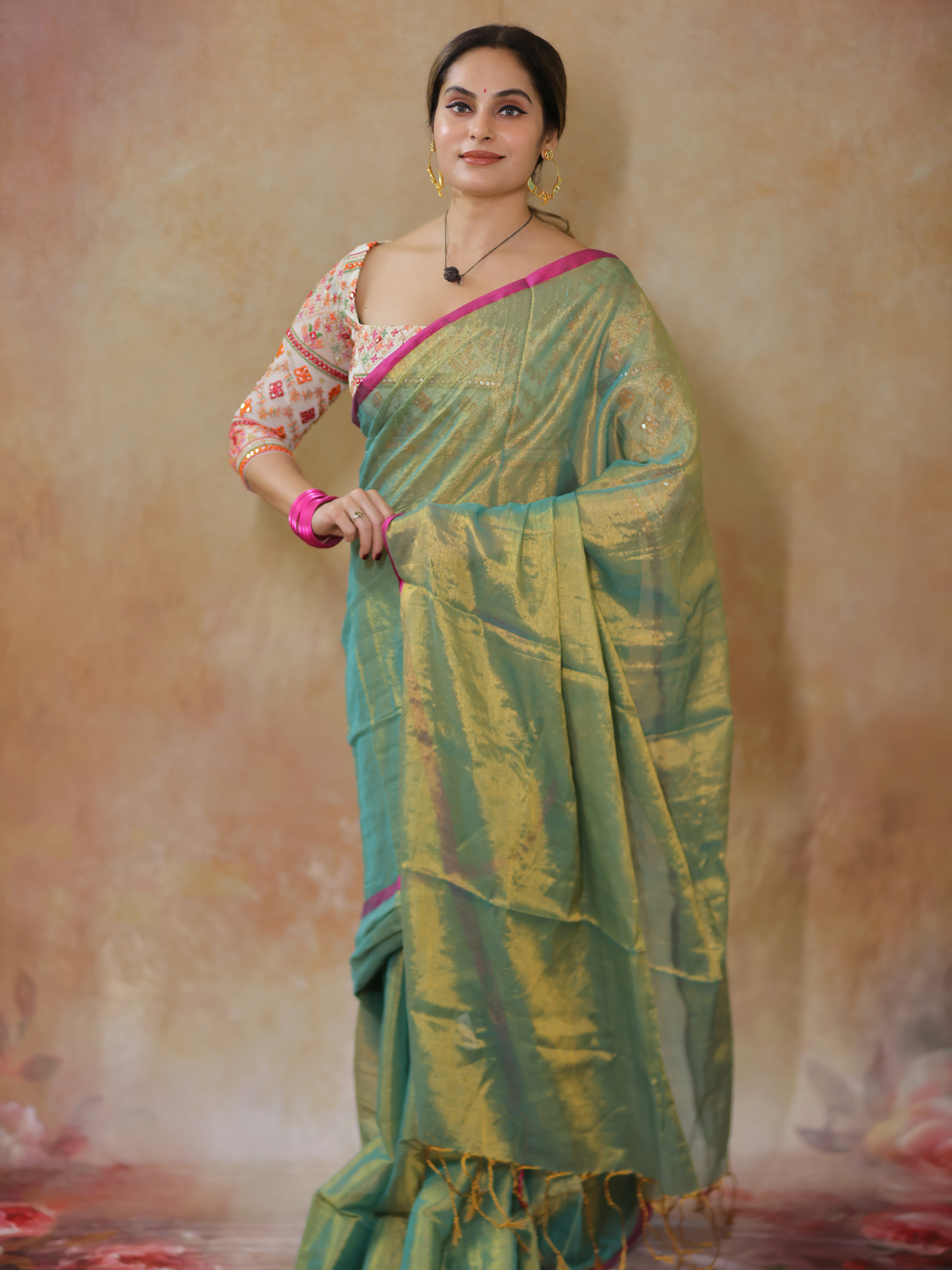 Swarna Vasant (Tissue Mul Saree)