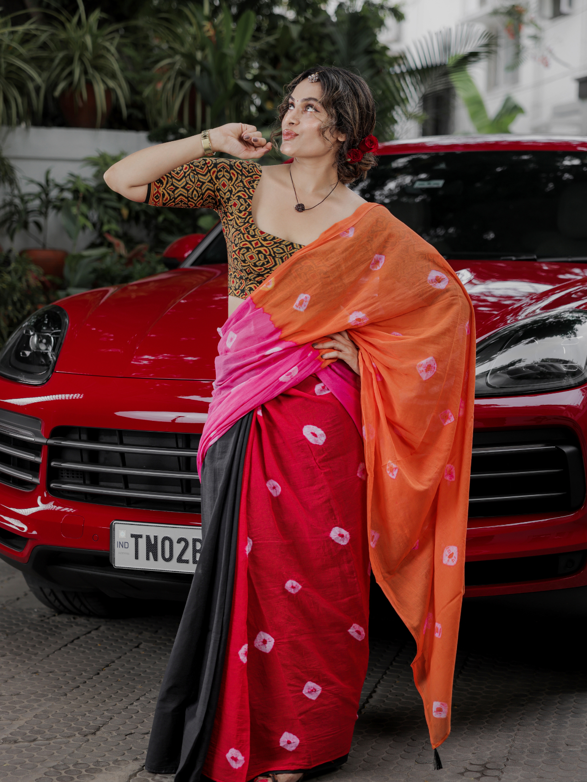 Bandhej Wallii (Pure Mul Cotton Saree)