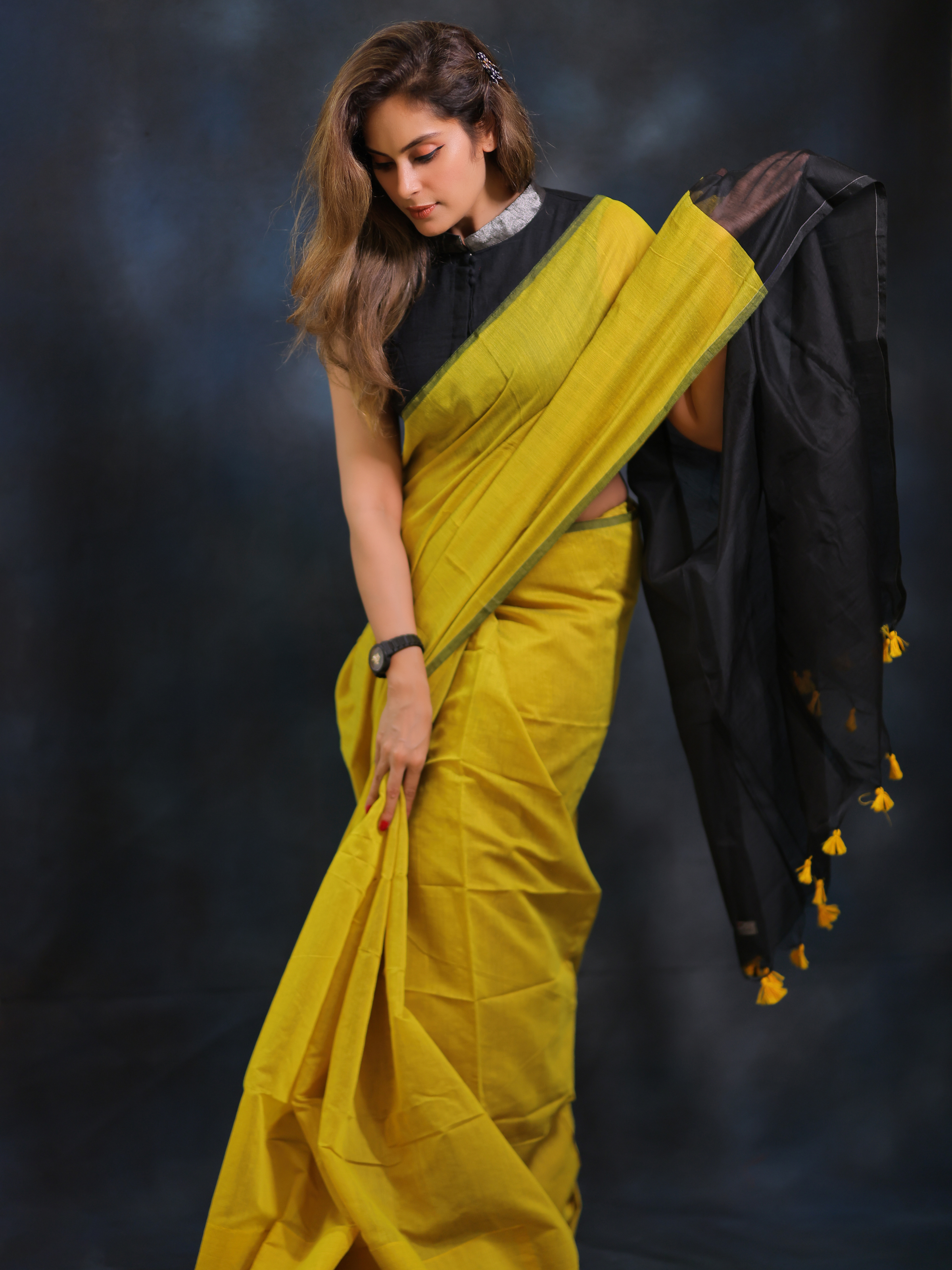 Almond Nougat (Handloom Cotton Silk Saree)