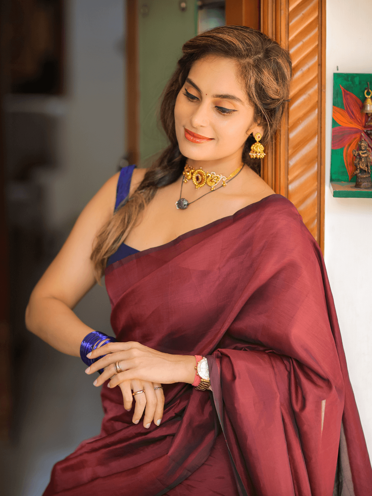 Soumya (Handwoven Silk Cotton Saree + Blouse Piece)