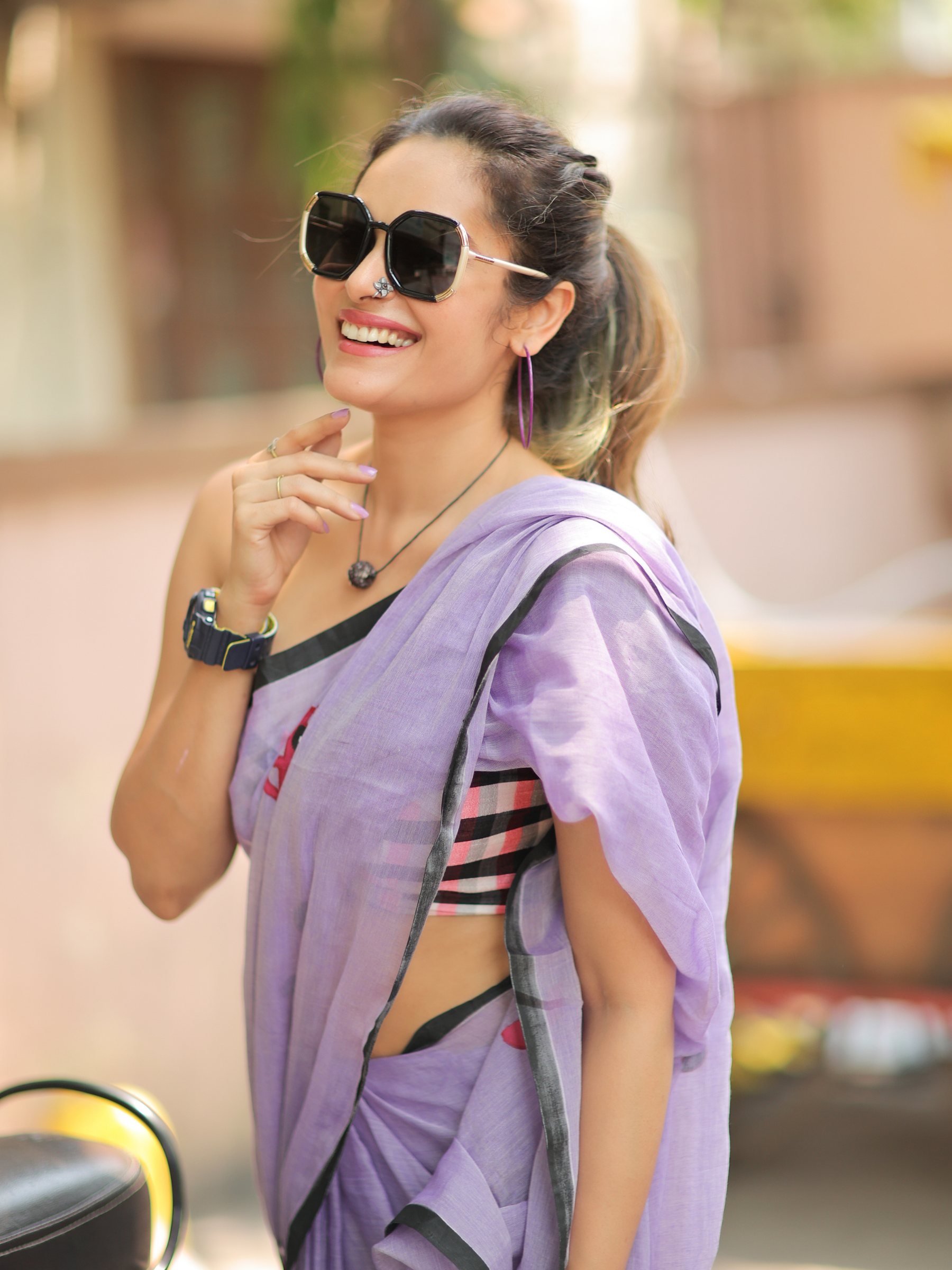 Lavendar Lollipop (Pure Mul Cotton Saree)