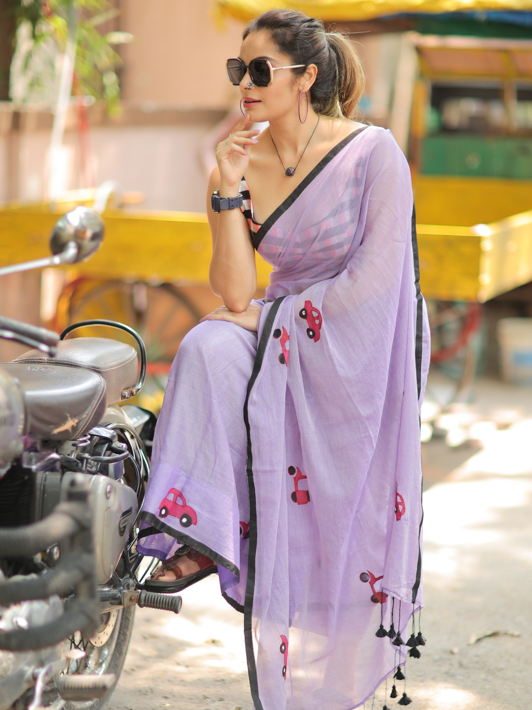 Lavendar Lollipop (Pure Mul Cotton Saree)