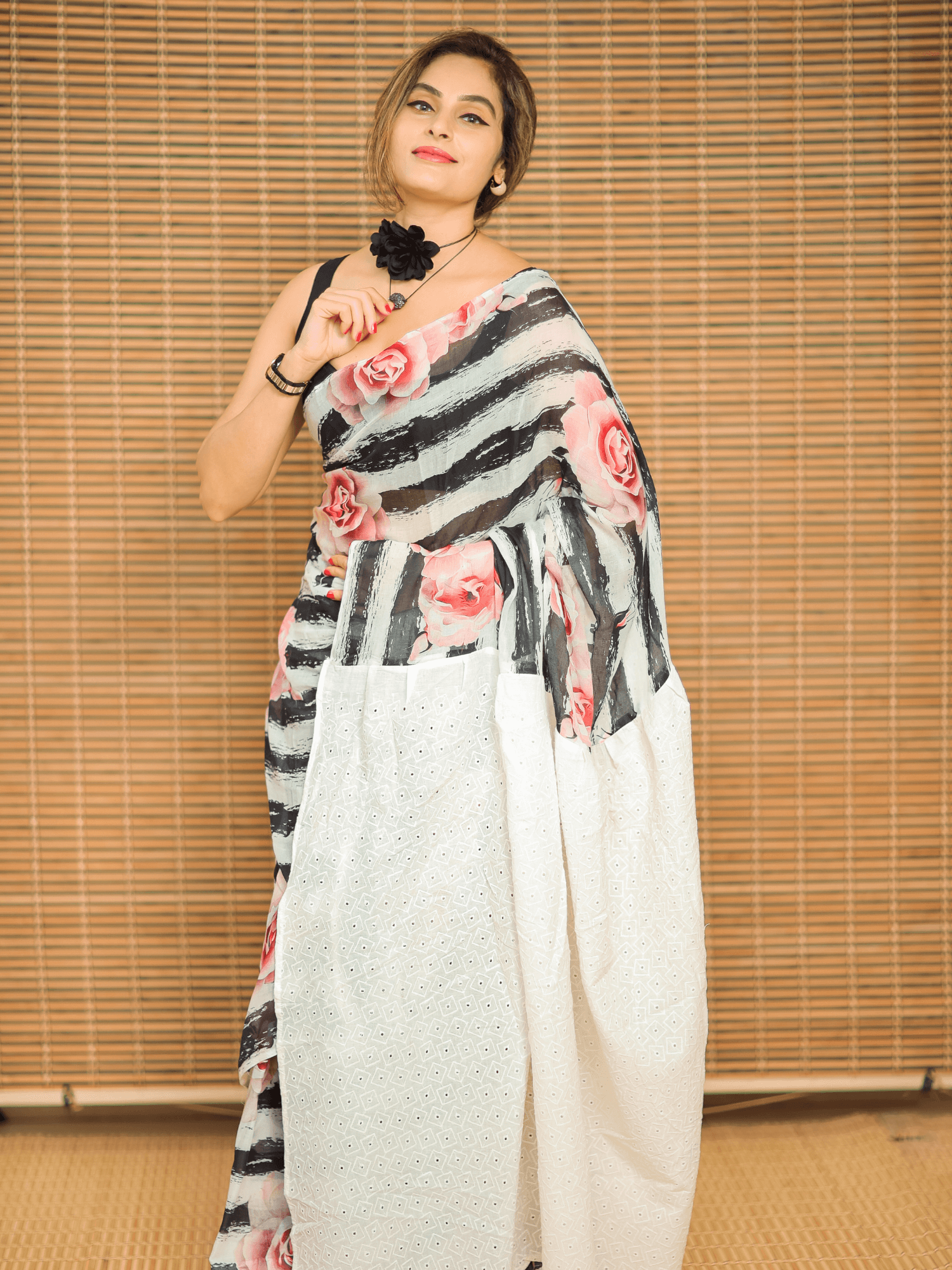 Roseate (Pure Mul Cotton Saree)